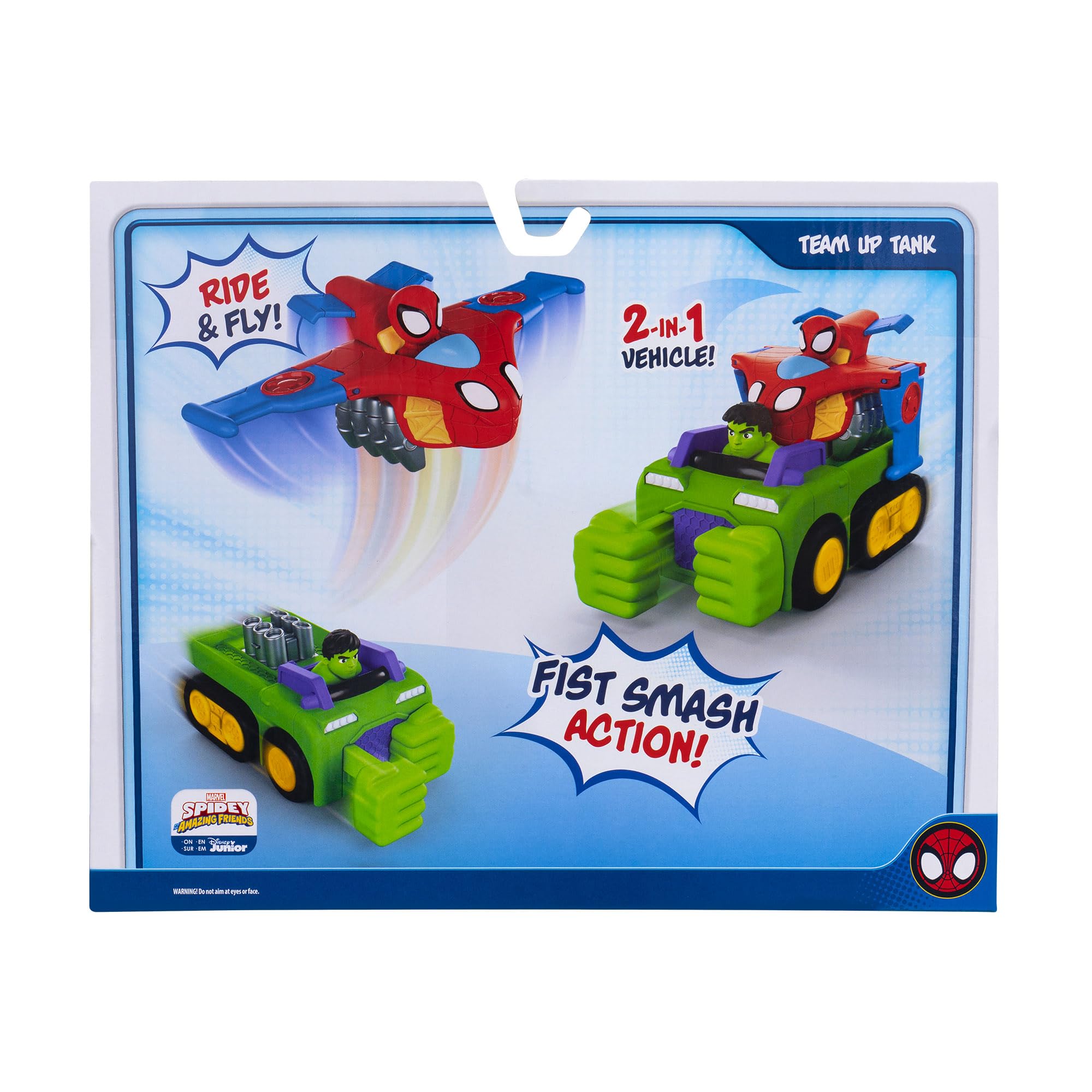 Spidey and His Amazing Friends Marvel Team Up Tank - 6-Inch Hulk Smash Tank & 4-Inch Spidey Glider Jet 5