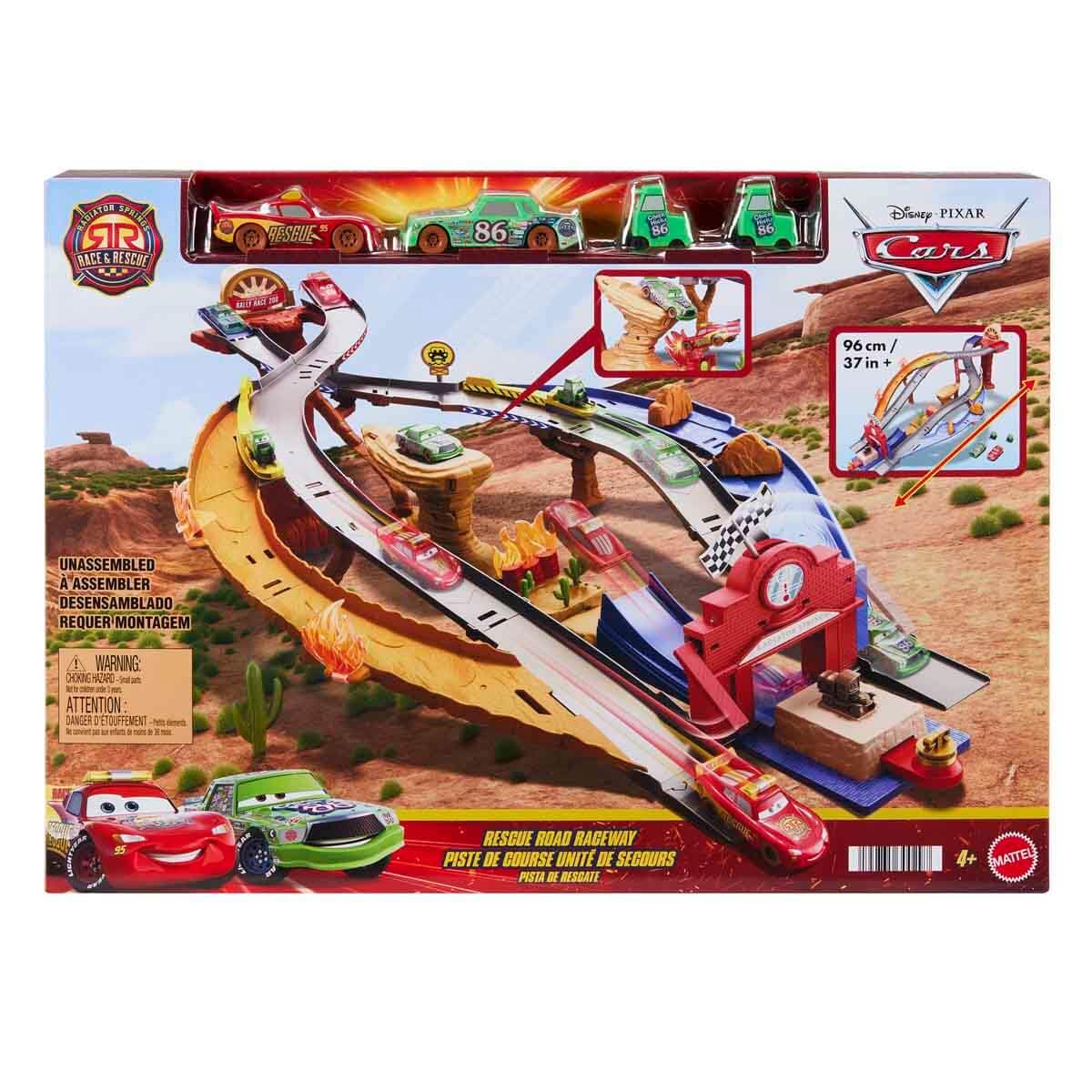 Disney Princess Lightning McQueen & Chick Hicks Radiator Springs Race & Rescue Playset | Multicolor | 6 Items 7
