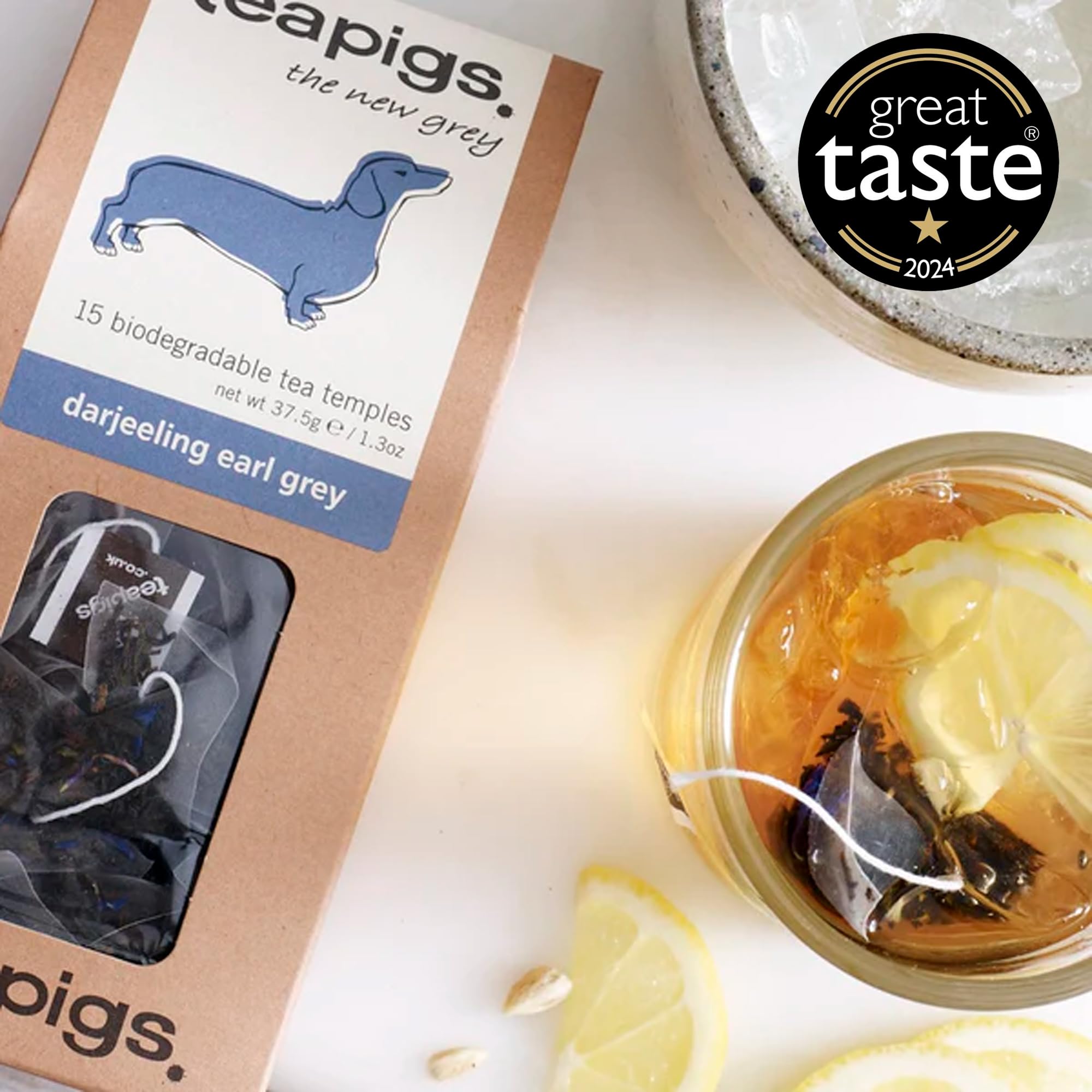 Tea Pigs Darjeeling Earl Grey Whole Leaf Tea Bags - 15 x 37.5g 8