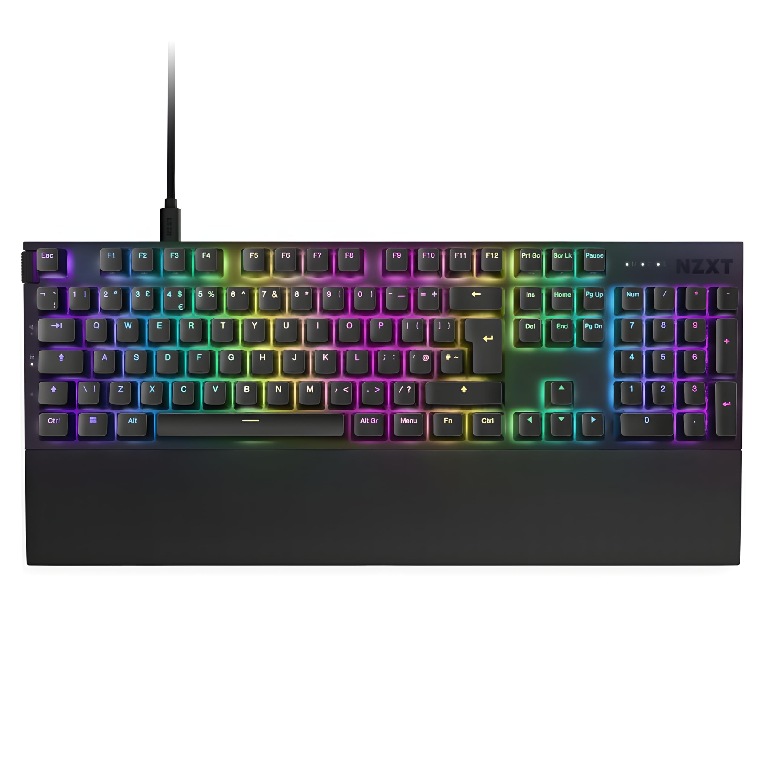NZXT Function 2-2024 Full-Size Optical Gaming Keyboard | RGB Illuminated | Black