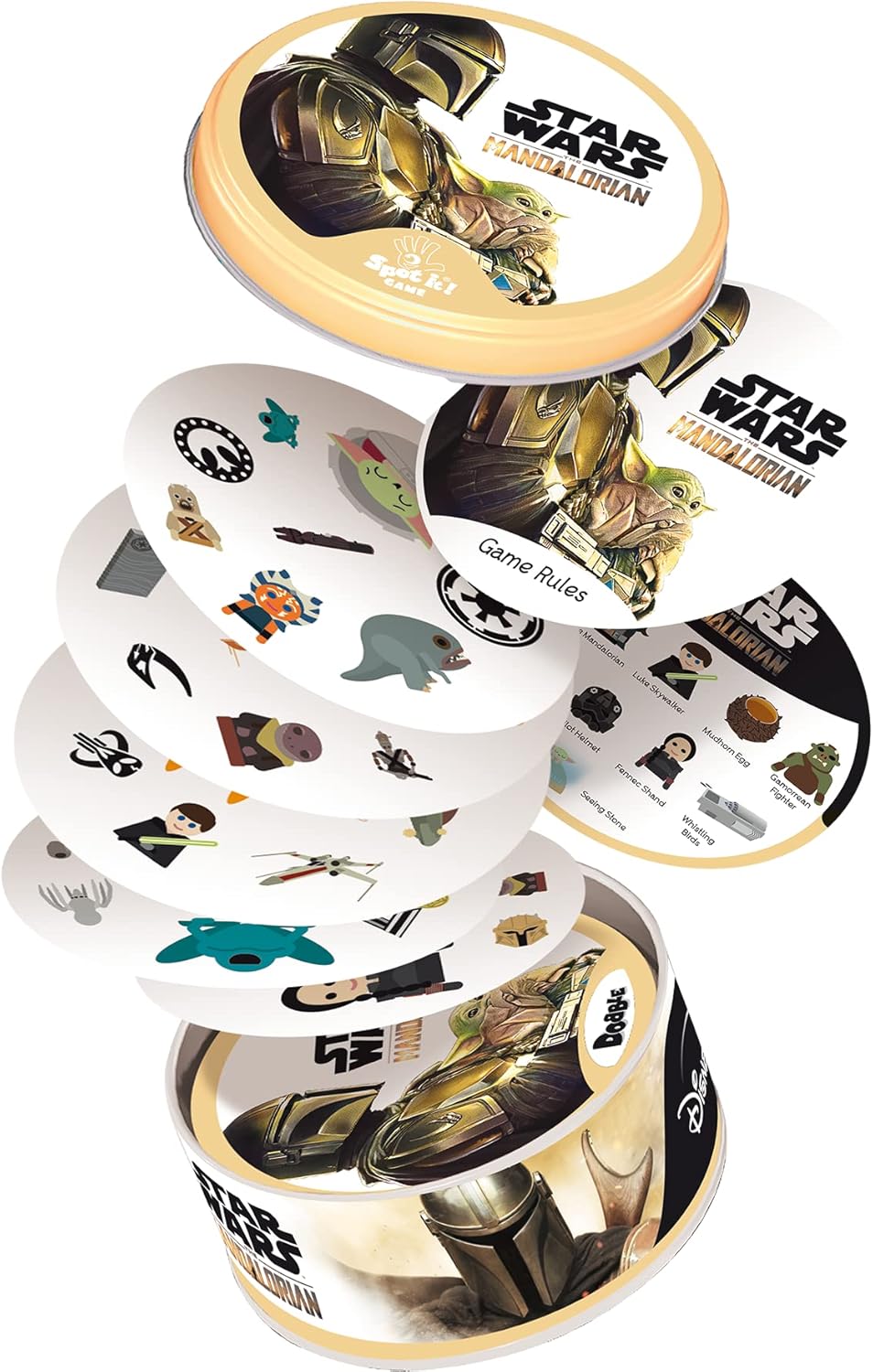 Asmodee Dobble Star Wars The Mandalorian Card Game - 2 to 8 Players, Ages 6+, 15 Minute Play Time 3