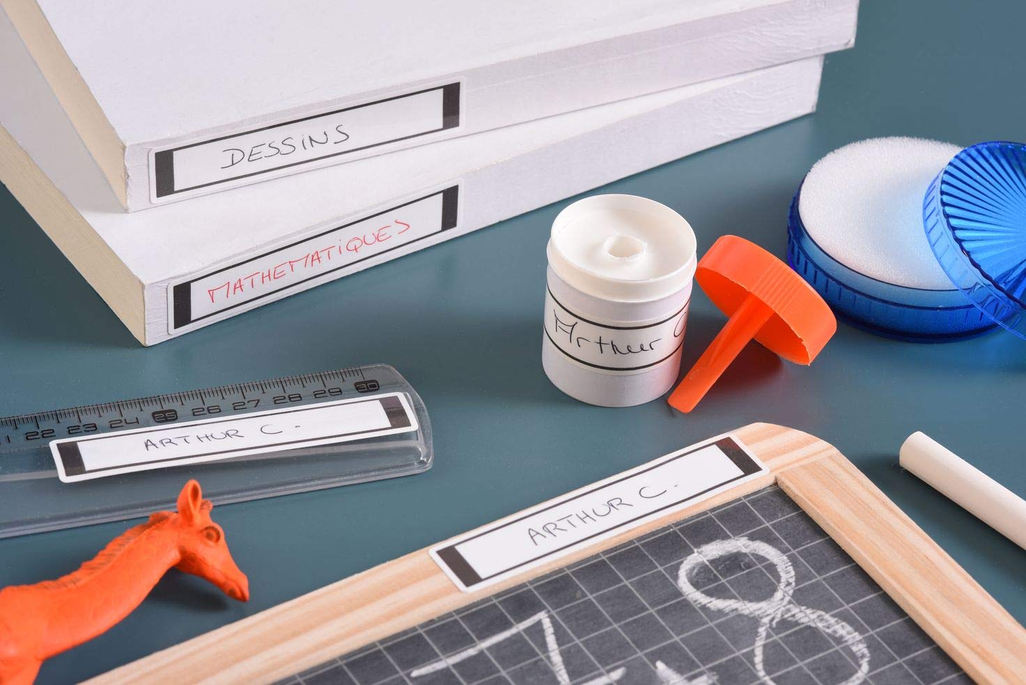 AVERY Self Laminating Labels - Waterproof & Dishwasher Safe | 86 x 17 mm | 24 Pack | White/Grey 2