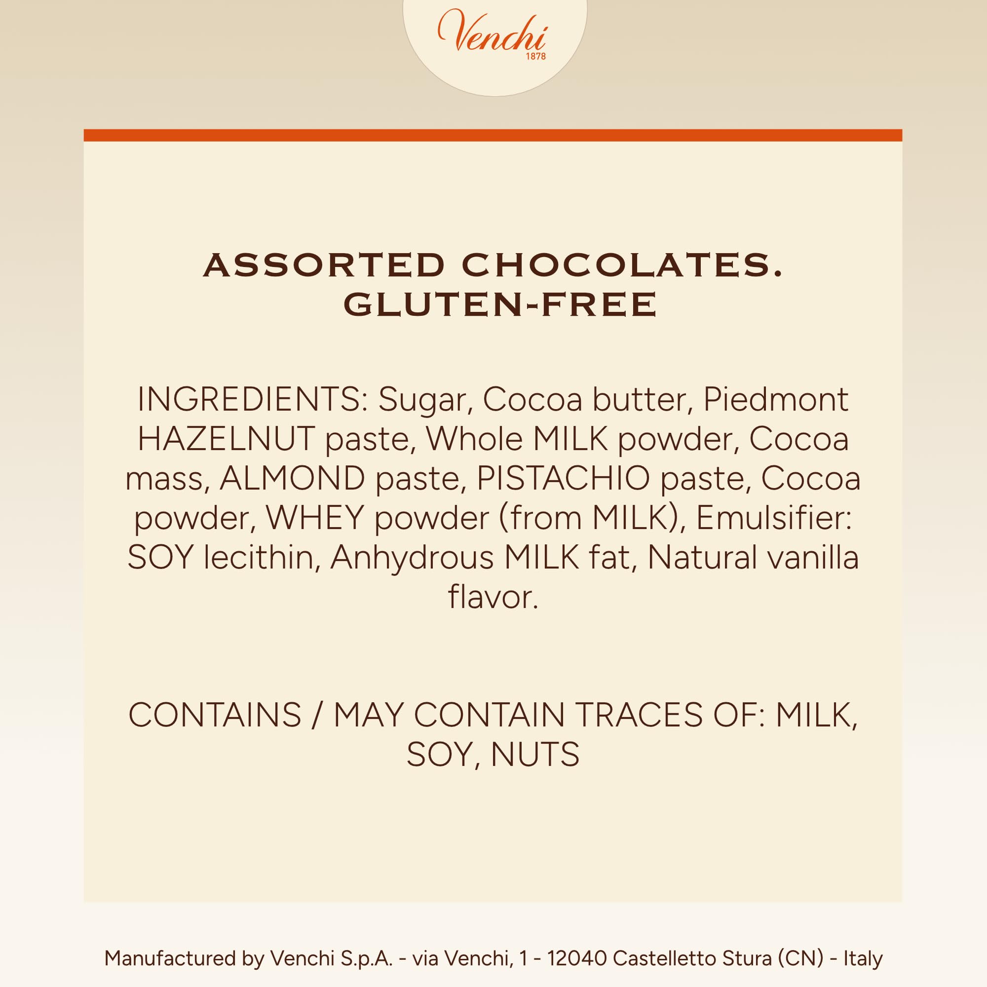 Venchi Cremini Chocolates Mini Book - Assorted Dark, Pistachio & Venezuela, 127g, Gluten Free