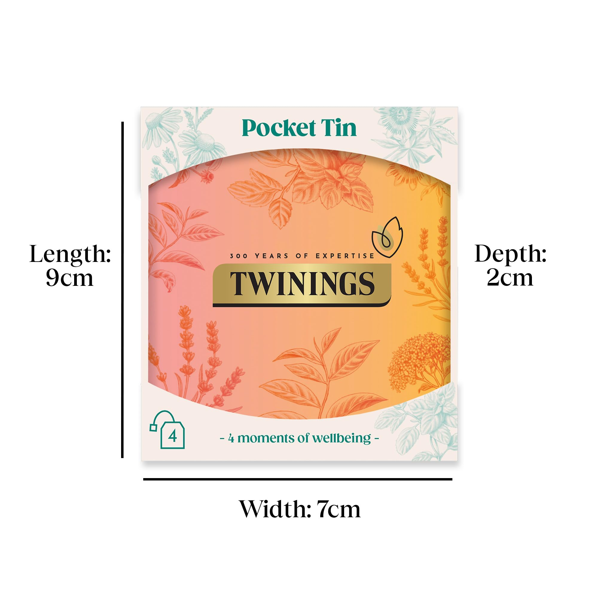 Twinings Festive Limited Edition Pocket Tea Tin with Superblends Sleep & Glow