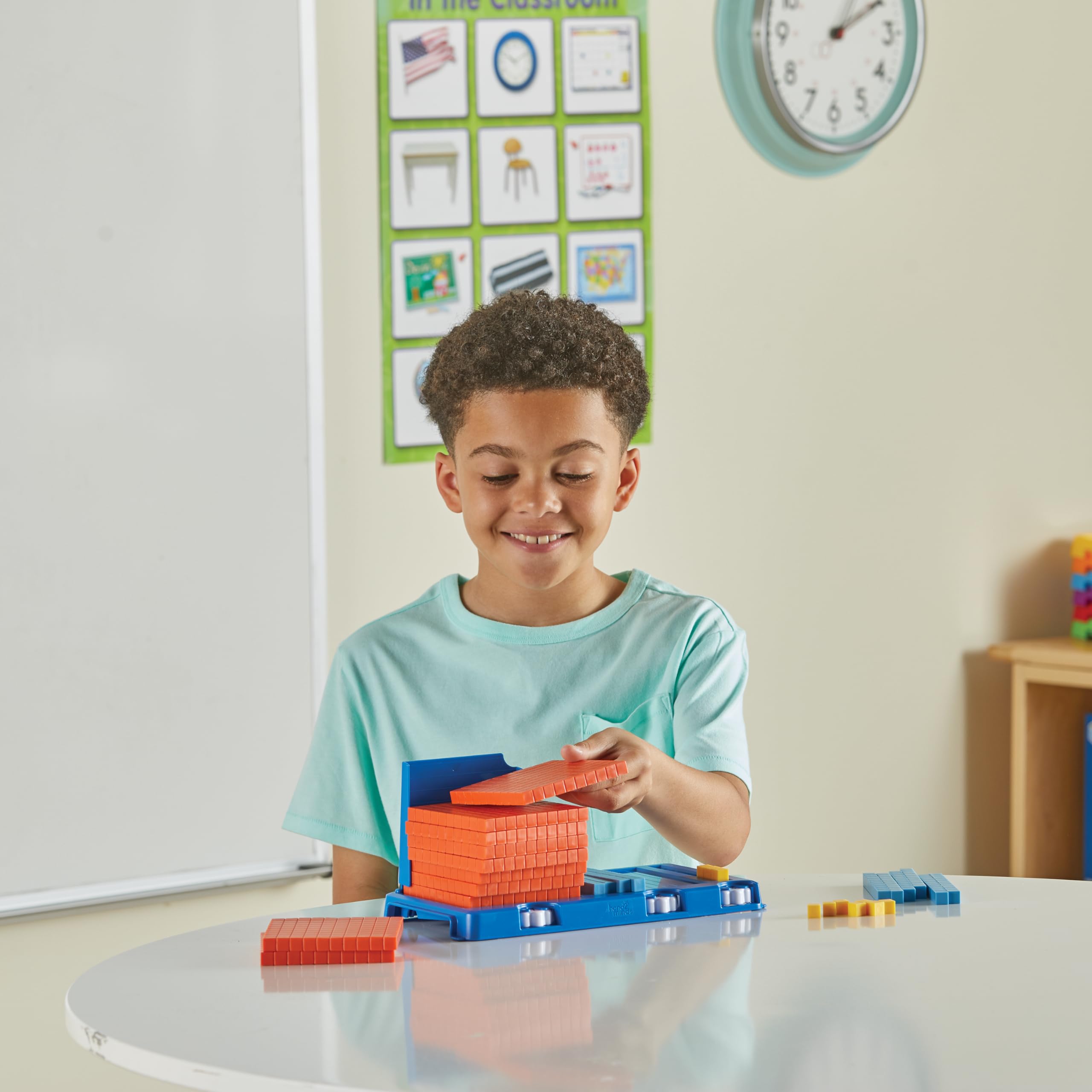 Learning Resources Place Value Frame with Base Ten Blocks - Hands-On Math Learning for Ages 5-9 3