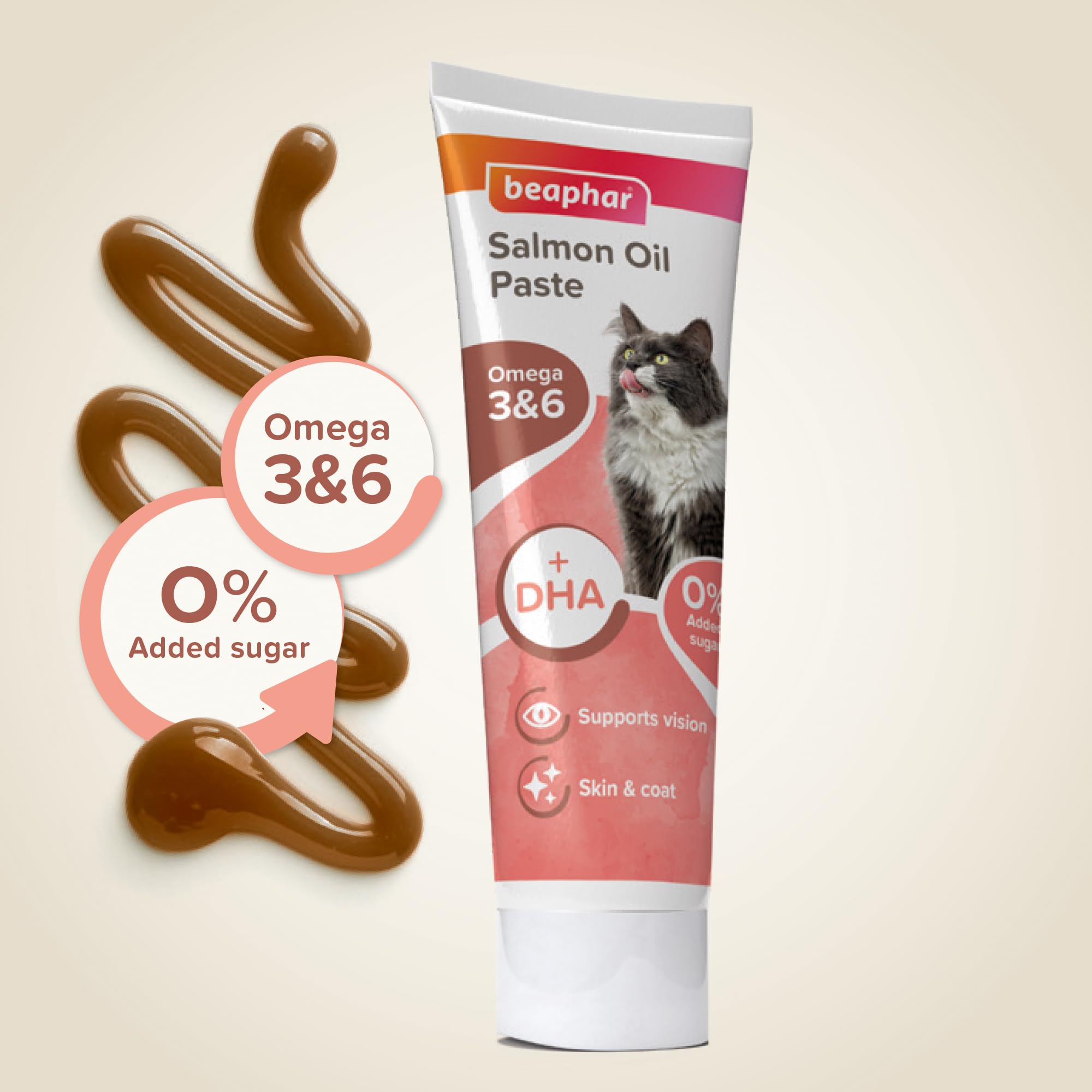 Beaphar Salmon Oil Paste for Cats - Glossy Coat & Healthy Vision Support | 100g 4