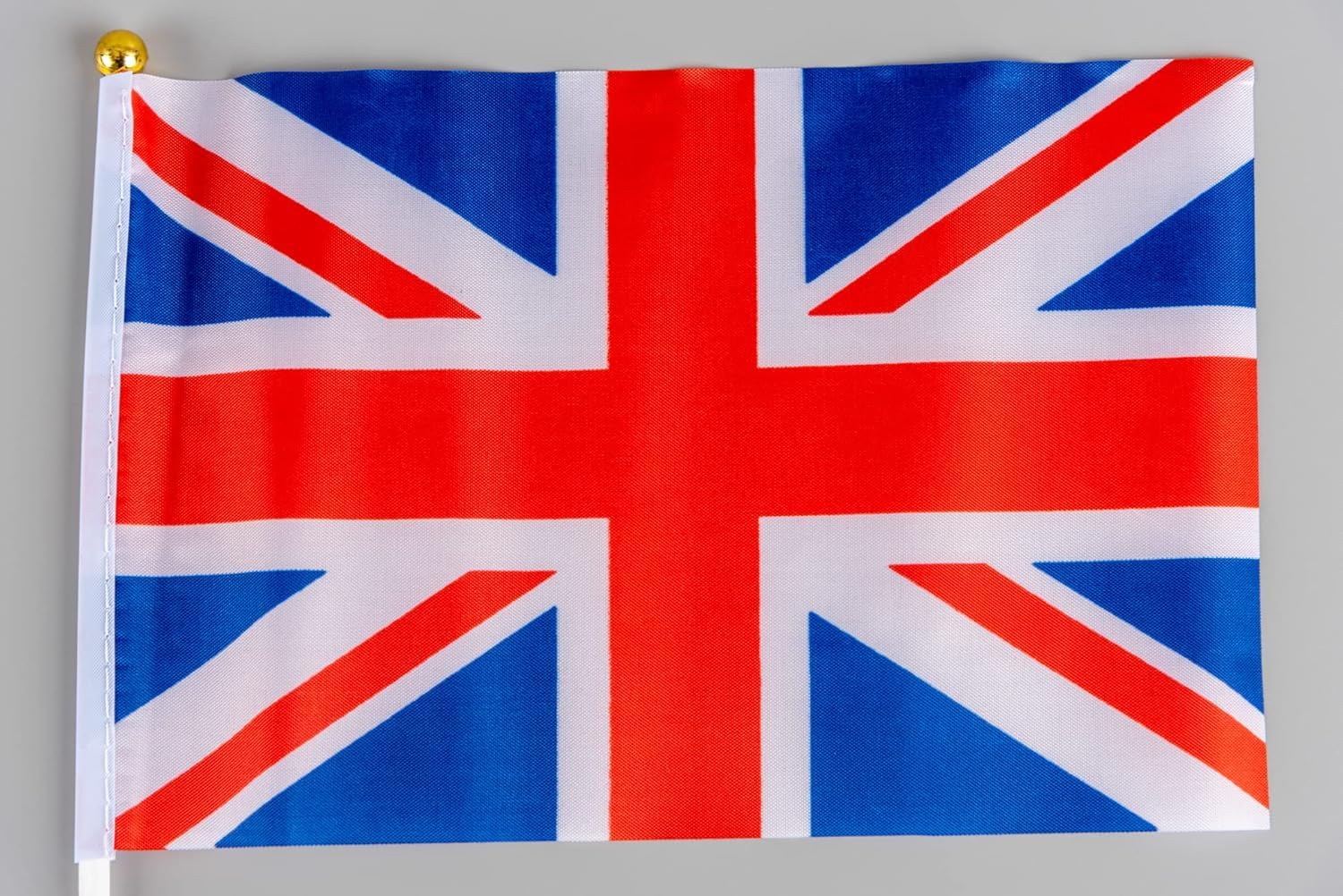 SHATCHI 6pcs Union Jack Hand Flags - 100% Polyester Waving Flags for Royal Events & Parties 6