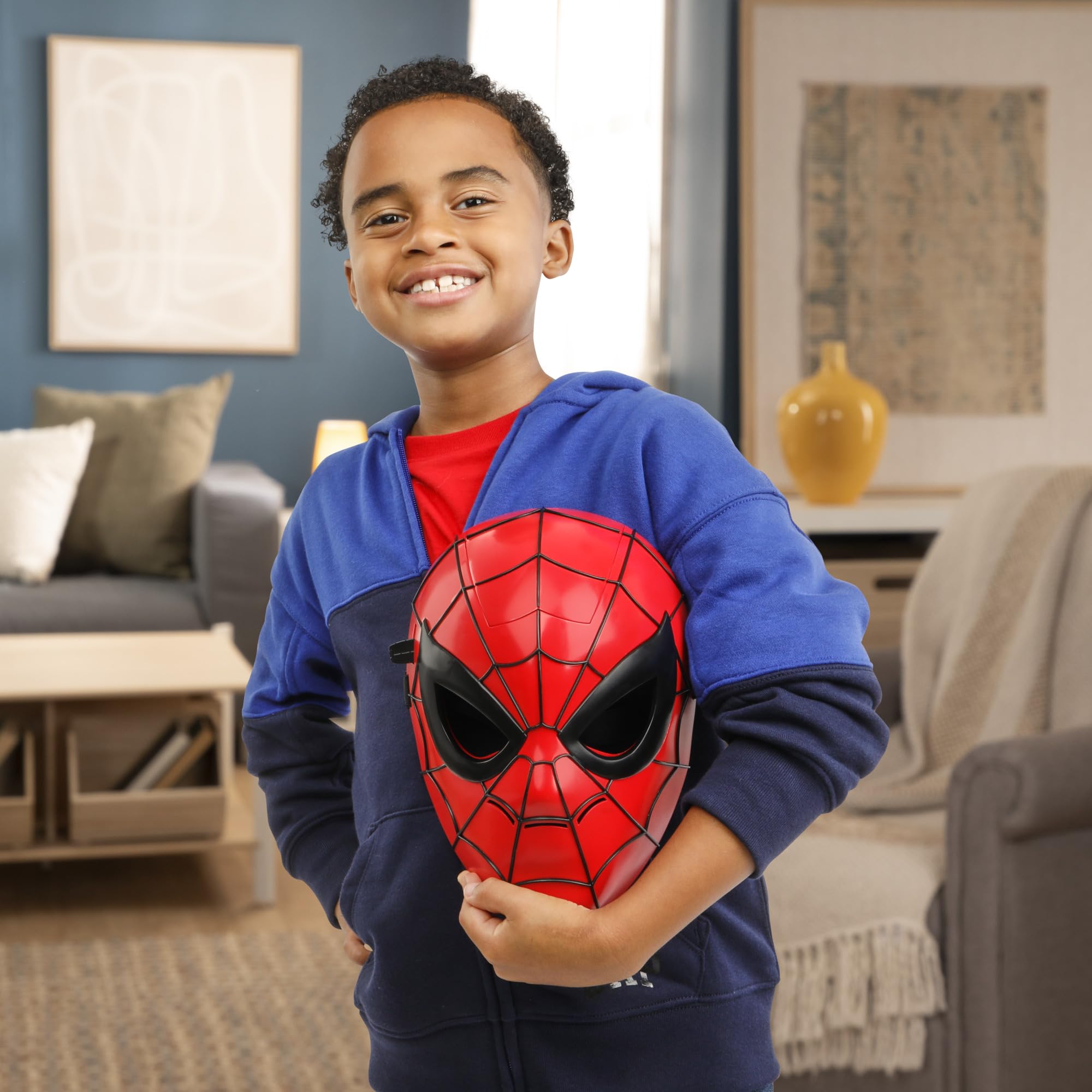 Hasbro SPIDER-MAN Glow FX Mask - Light-Up Lenses | Ages 5+ | Adjustable Fit 7