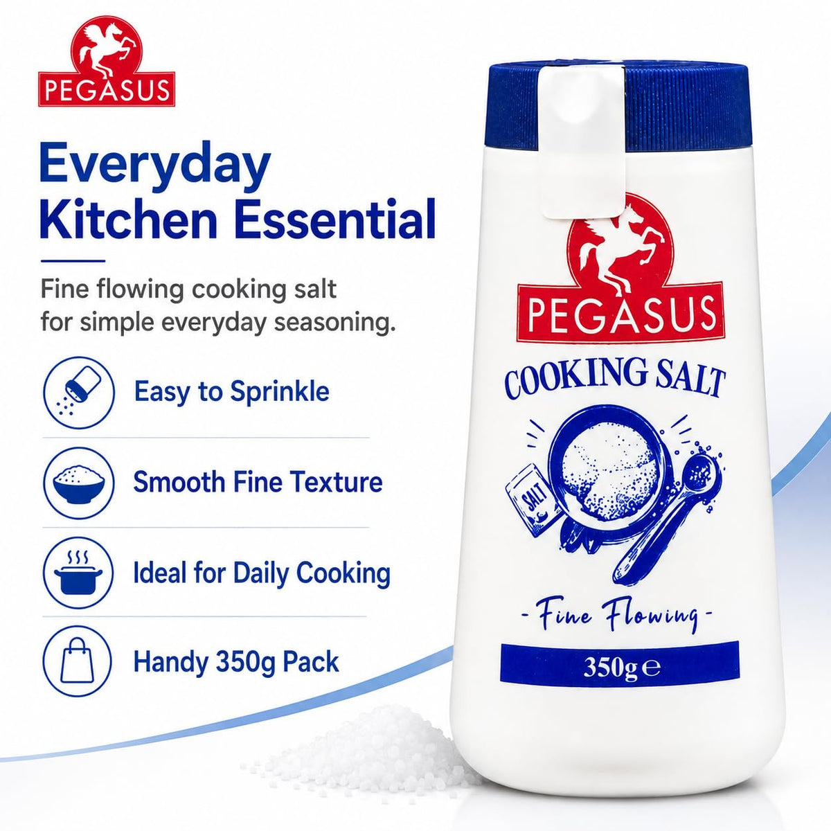 Pegasus Premium Cooking Salt - Coarse, Pure, Non-Iodised | 350g