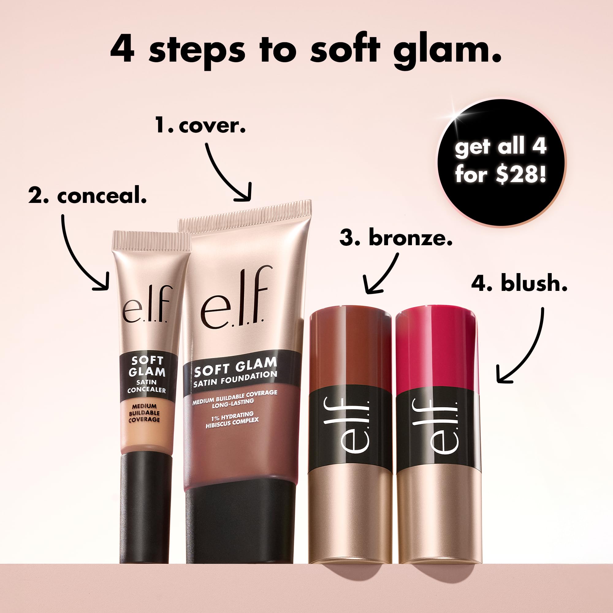 e.l.f. Soft Glam Cream Blush Stick - Melon-Drama | Crayon Form | Full Coverage 6
