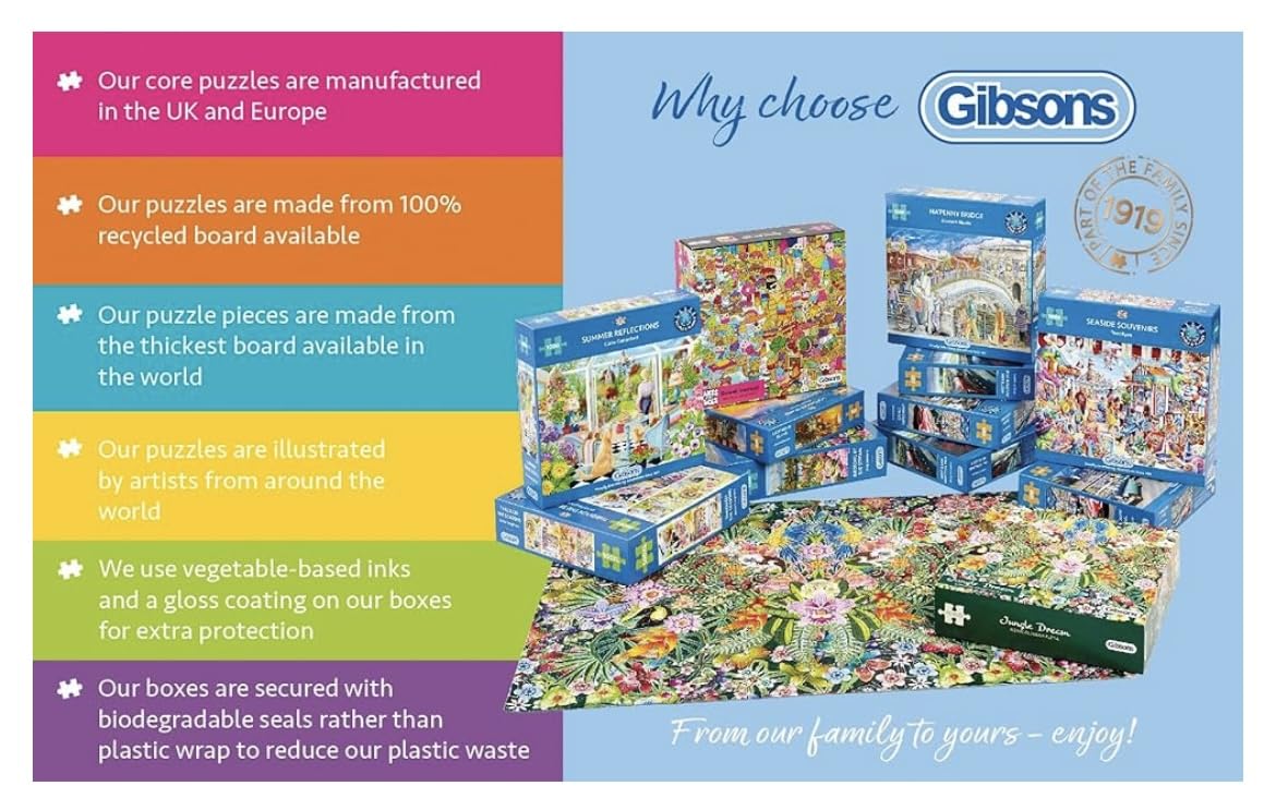 Gibsons A Year in the Garden Circular Jigsaw Puzzle - 500 Pieces | Nature Seasons Theme | 49cm Diameter 8