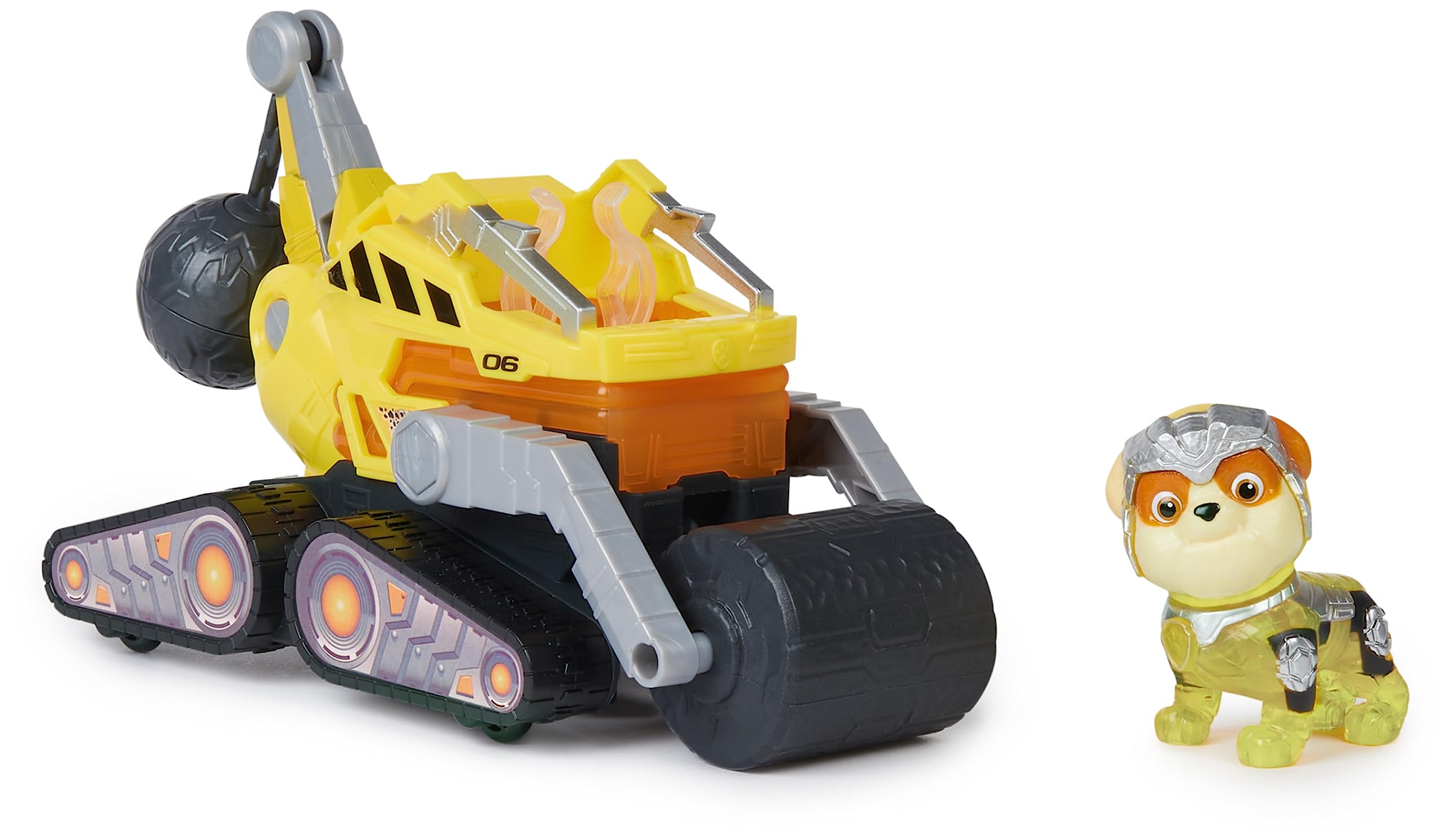 Paw Patrol: The Mighty Movie Rubble's Construction Truck with Light-Up Action Figure, Lights & Sounds - Kids' Toy for Ages 3+ 10