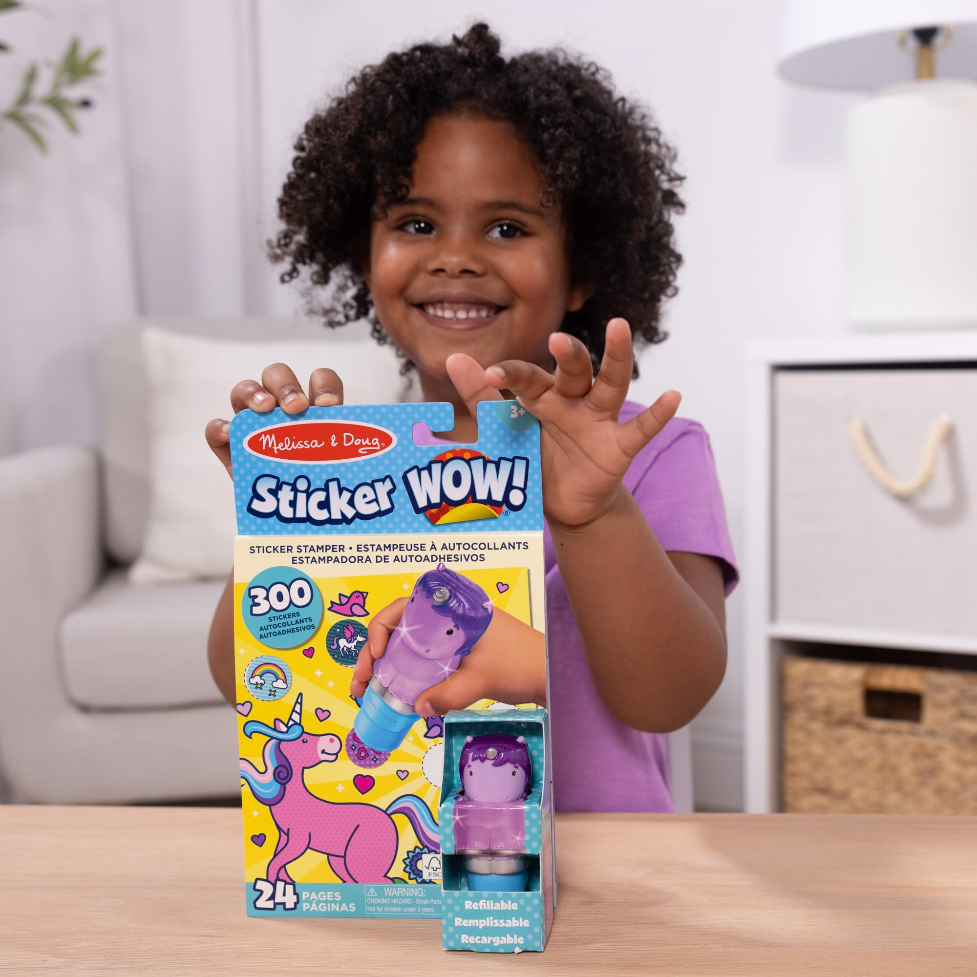 Melissa & Doug Sticker WOW! Activity Pad and Stamper - 300 Fantasy Stickers | Mess-Free Play