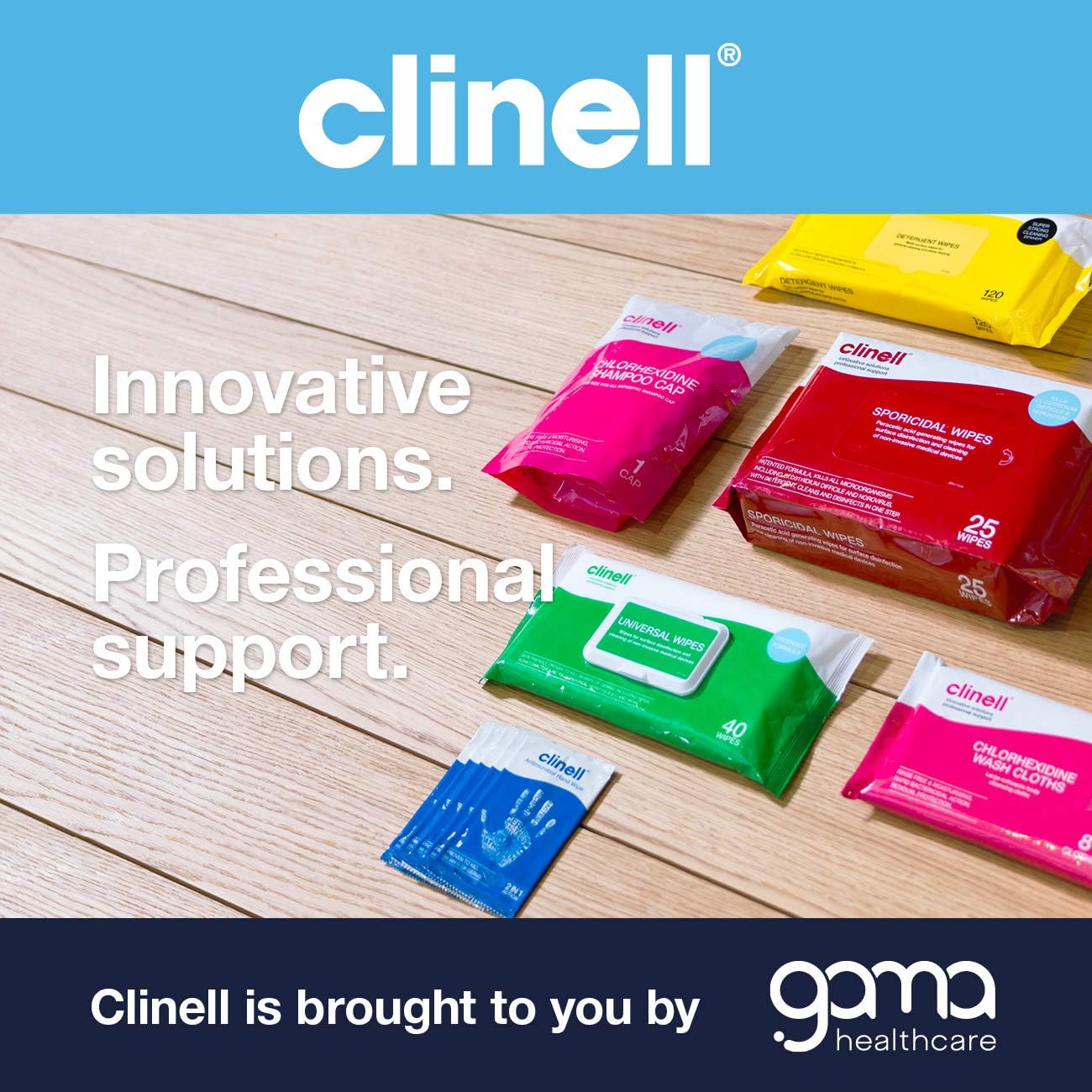 Clinell - Antibacterial Hand Wipe for Hands and Surfaces CAHW200
