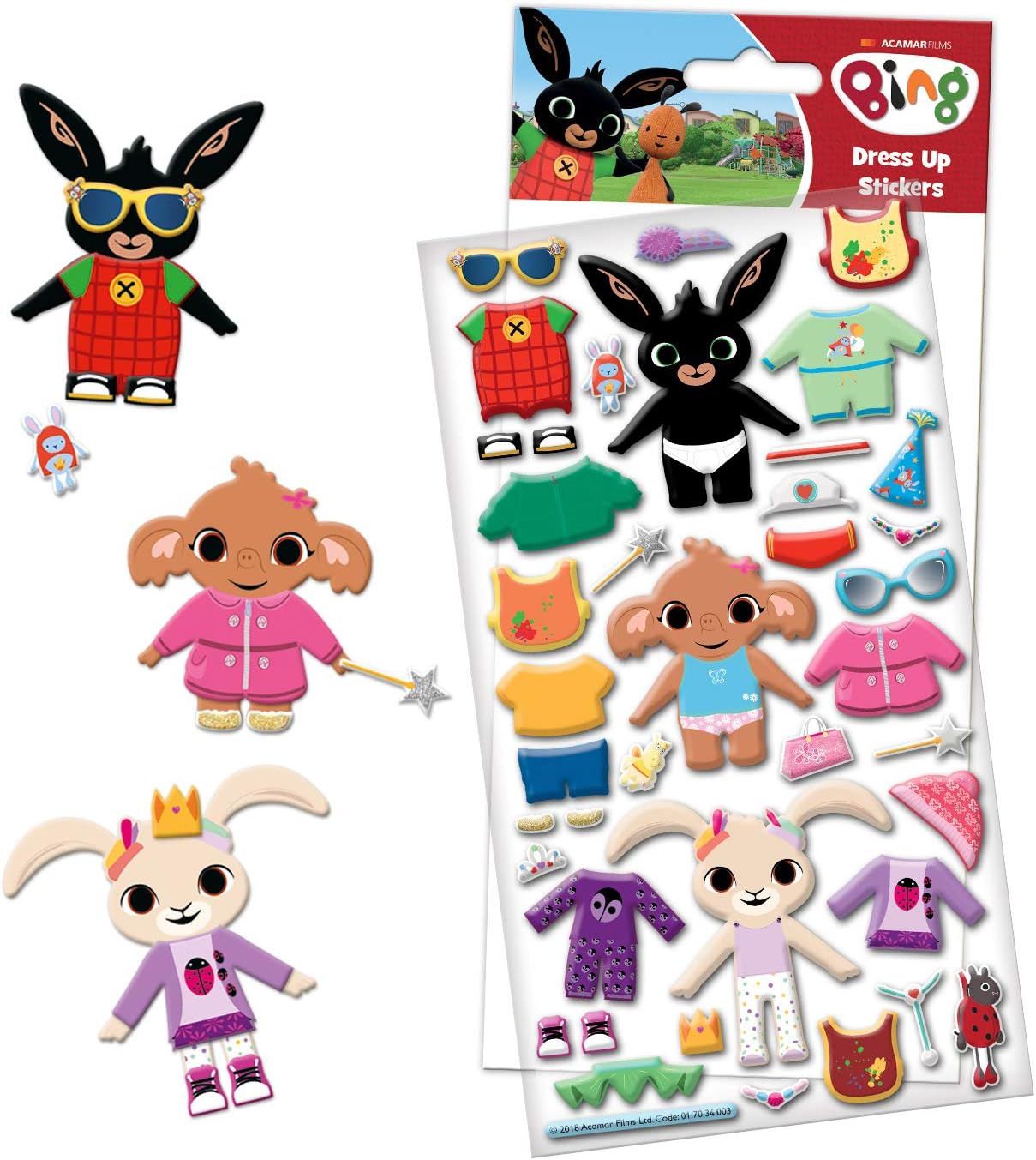 Paper Projects Bing Super Sticker Pack - Official CBeebies Foil and Dress Up Stickers 4