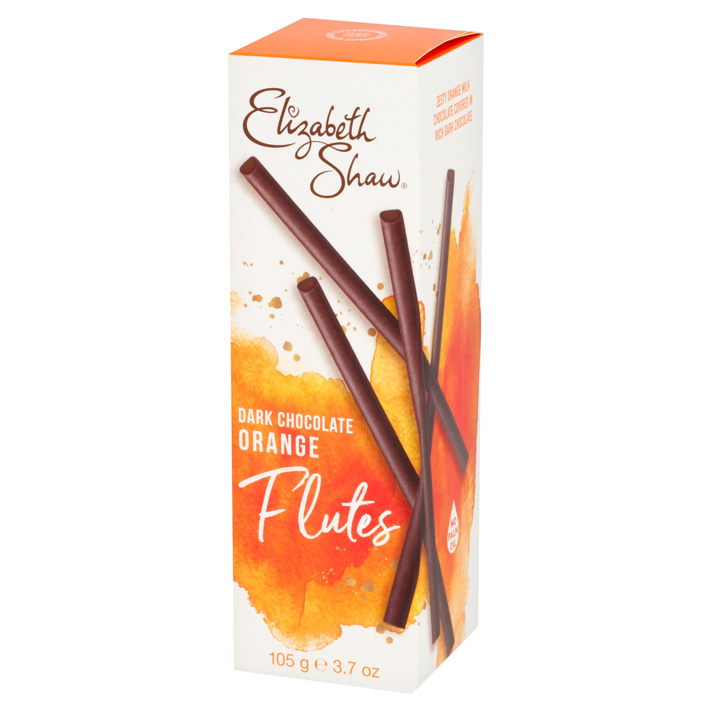 Elizabeth Shaw Dark Chocolate Orange Flutes 105g - Milk Chocolate with Orange Centre 3