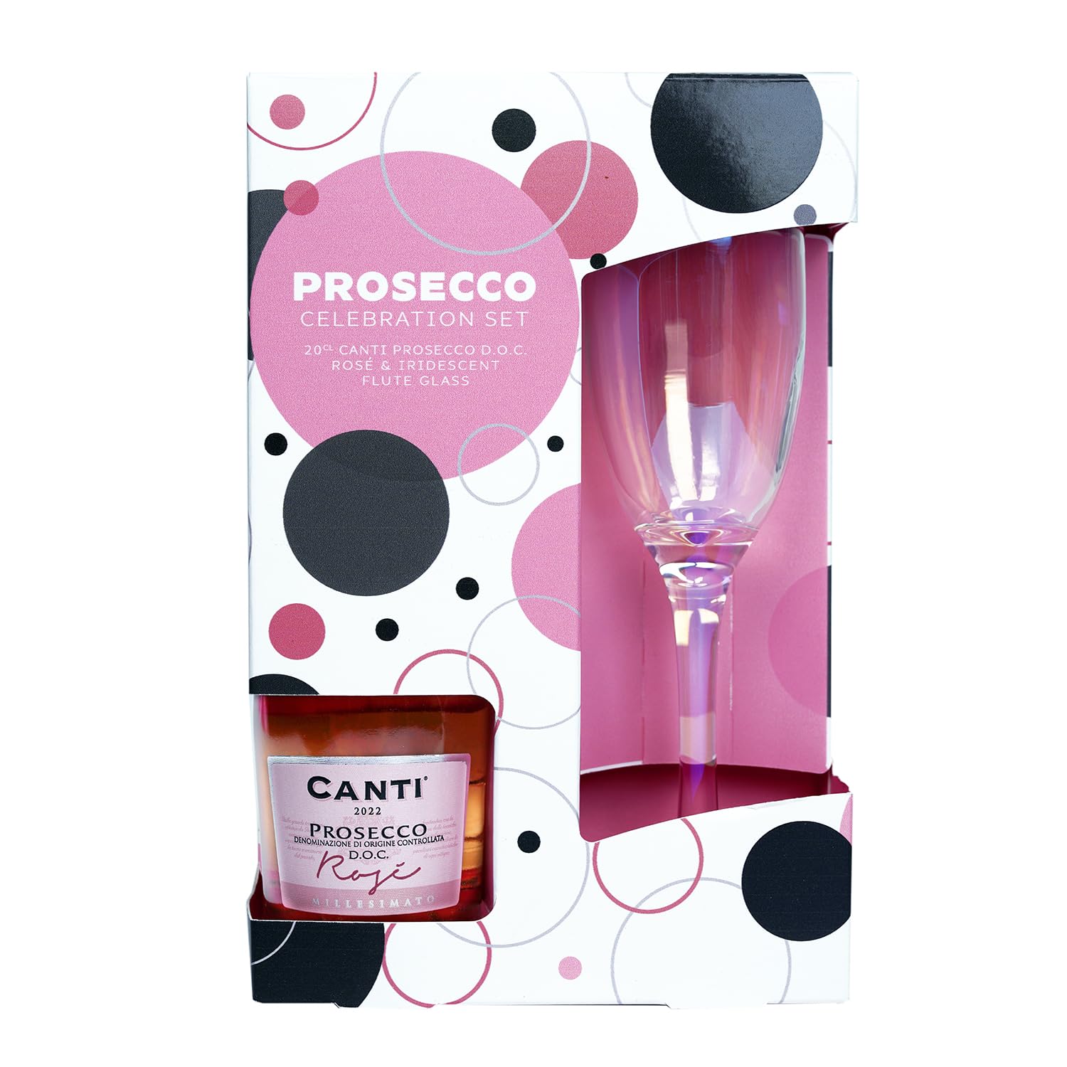 Canti Prosecco DOC Rosé Gift Set with Iridescent Glass (200ml) 5