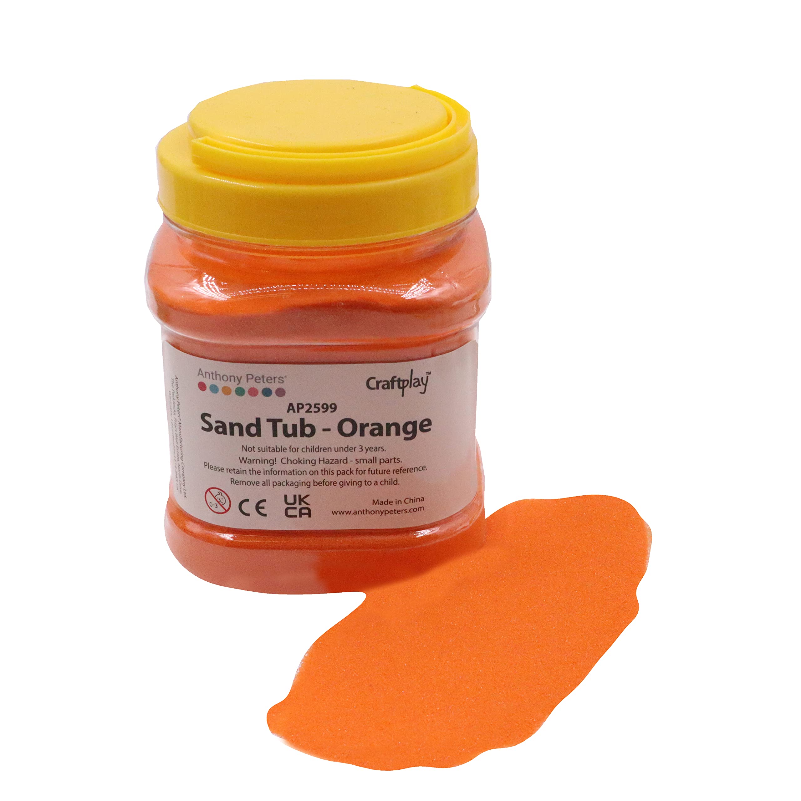 Craftplay Coloured Sand - 1KG Free Flowing Orange Sand for Sand Art & Creative Crafts