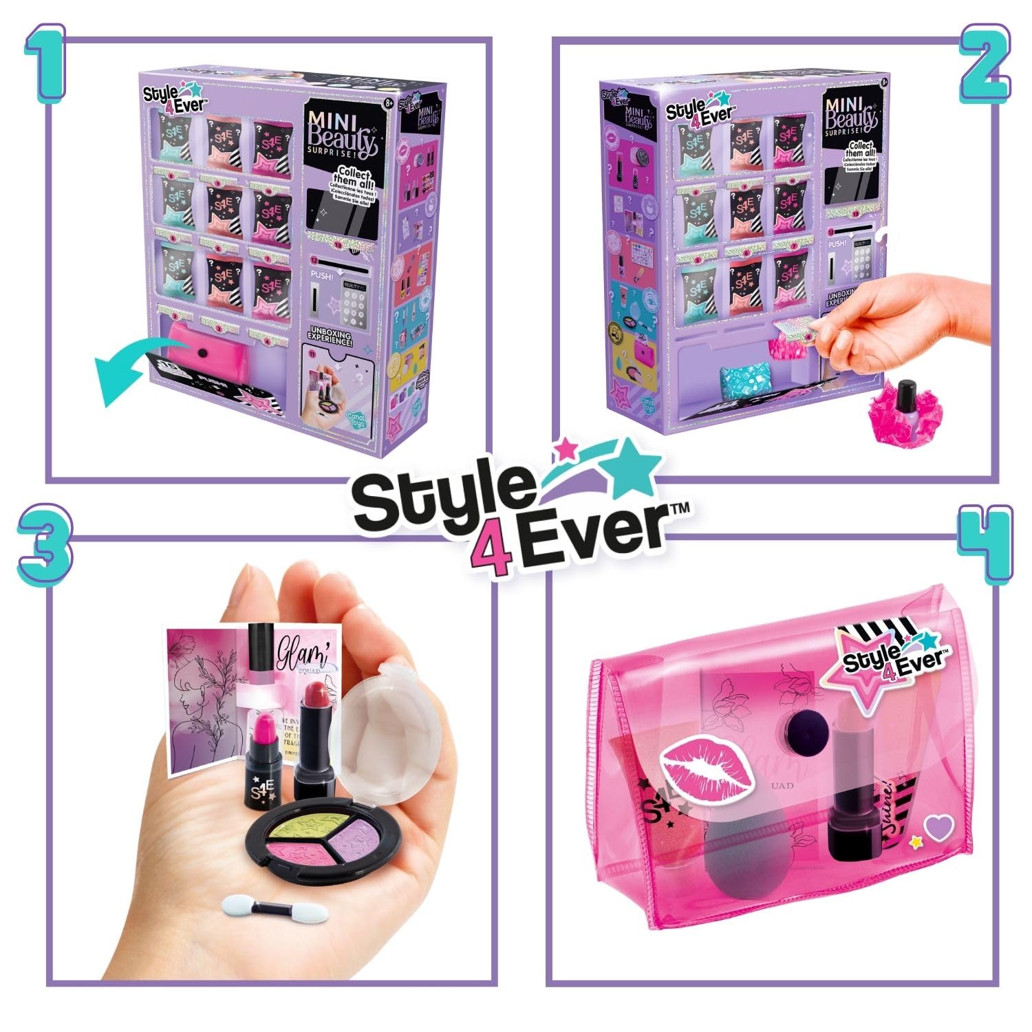 Canal Toys Style 4 Ever Mini Beauty Surprise Dispenser, Mystery Unboxing Vending Machine with 15 Trendy Makeup Miniatures 6