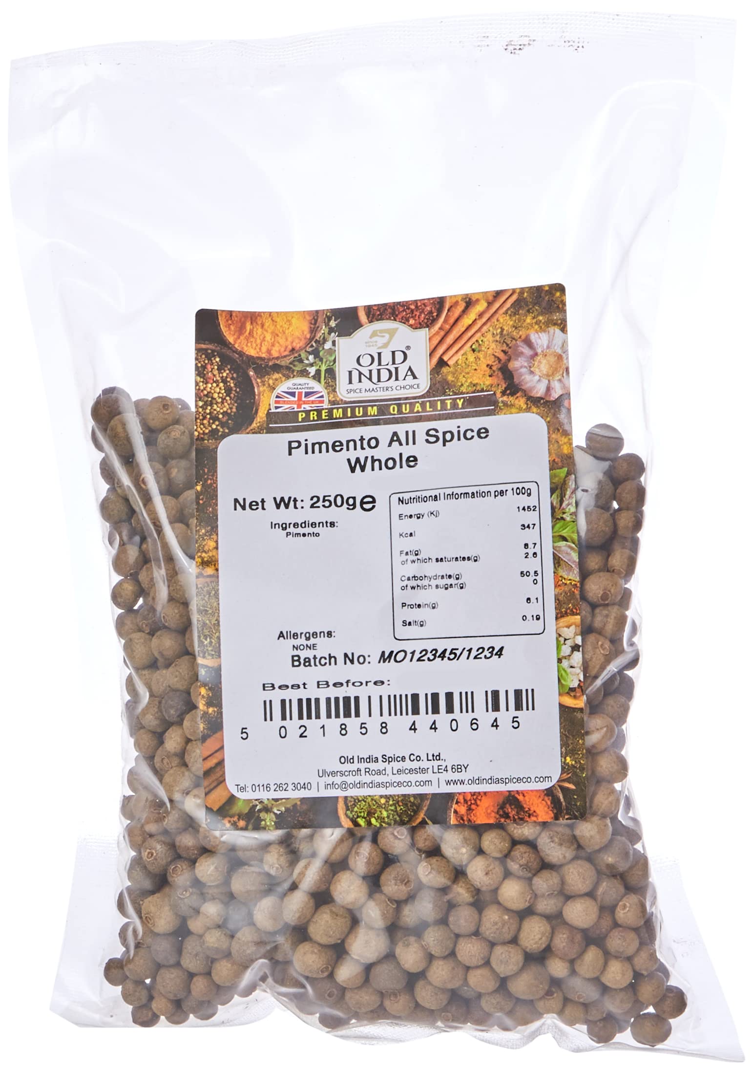 Old India Pimento Allspice Whole 250g