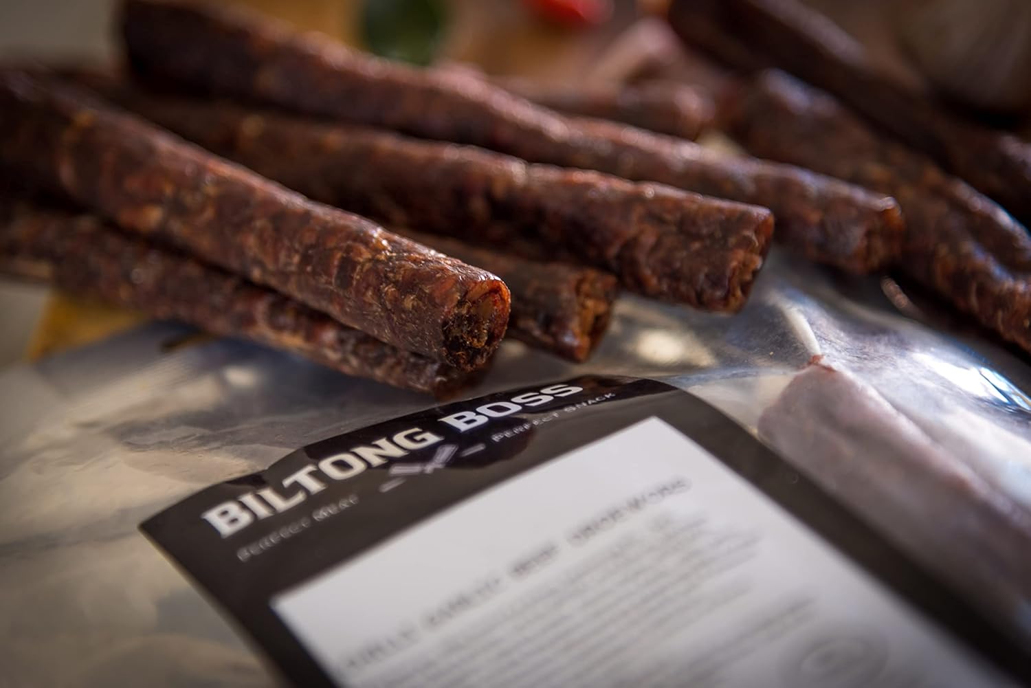 Biltong Boss Chilli Garlic Droewors - Authentic South African Beef Snack, Ready to Eat