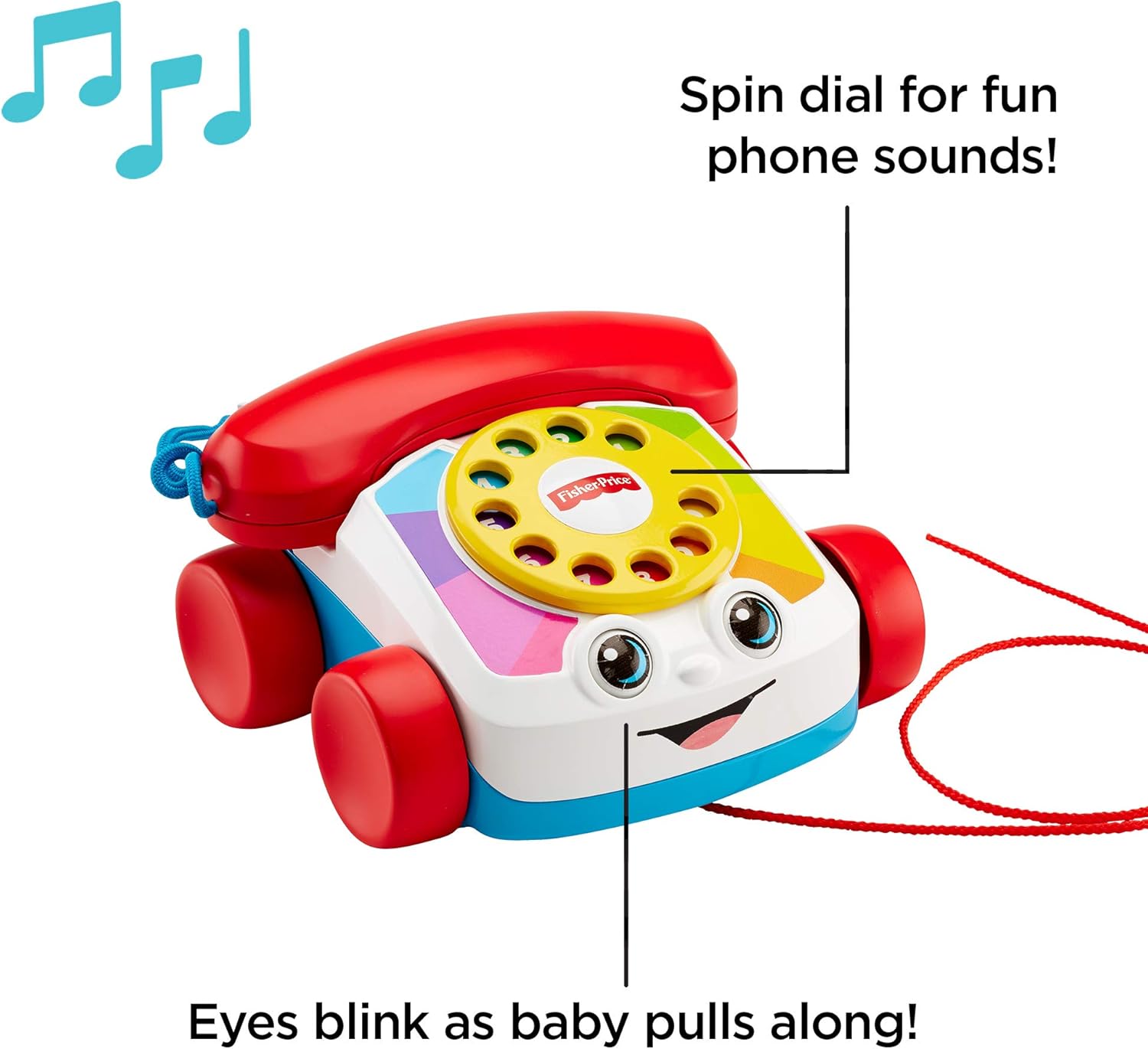 Fisher-Price Chatter-Telefon – Klassisches Nachziehspielzeug für Kleinkinder ab 12 Monaten 5