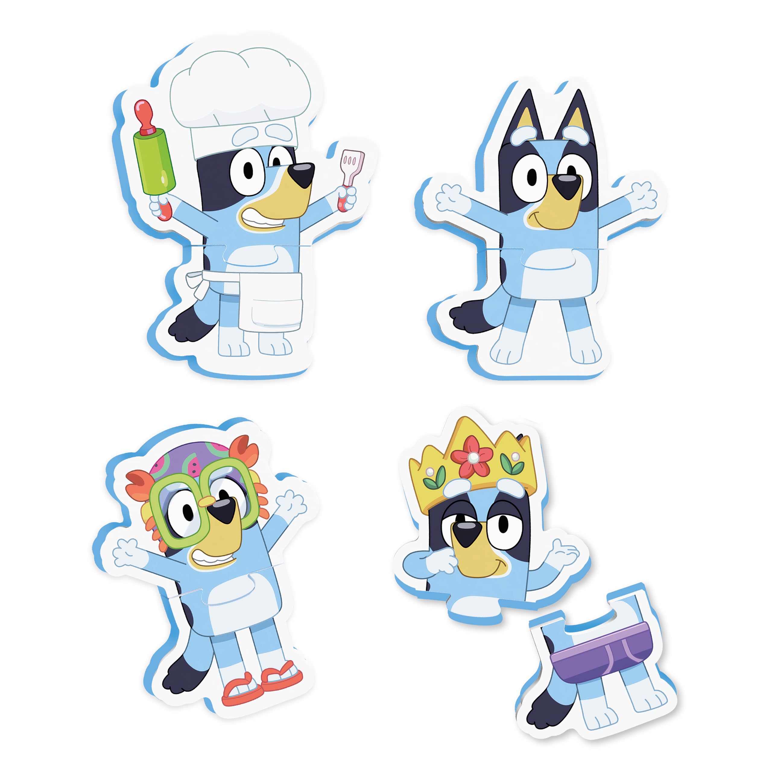 Toomies Bluey Bath Puzzle - 8-Piece Foam Jigsaw Set | Ages 18+ Months