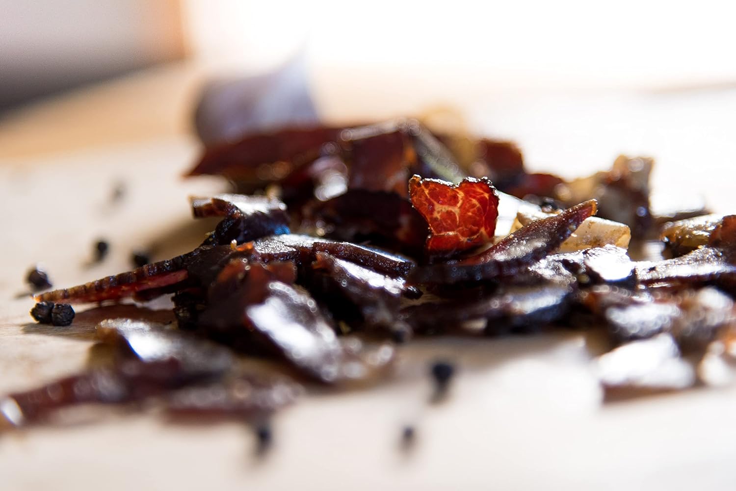 Biltong Boss Garlic Cracked Black Pepper Premium Beef Biltong - High Protein Meat Snack