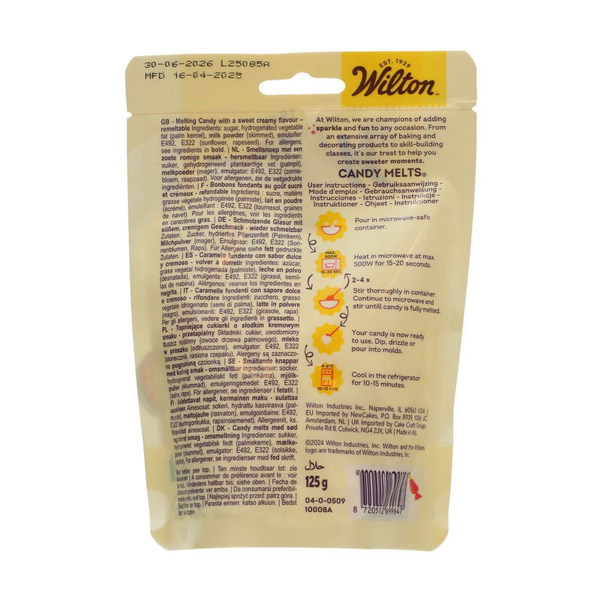Wilton Candy Melts Weiß – Schmelzbonbons mit süßem, cremigem Geschmack zum Formen, Eintauchen und Beträufeln 6