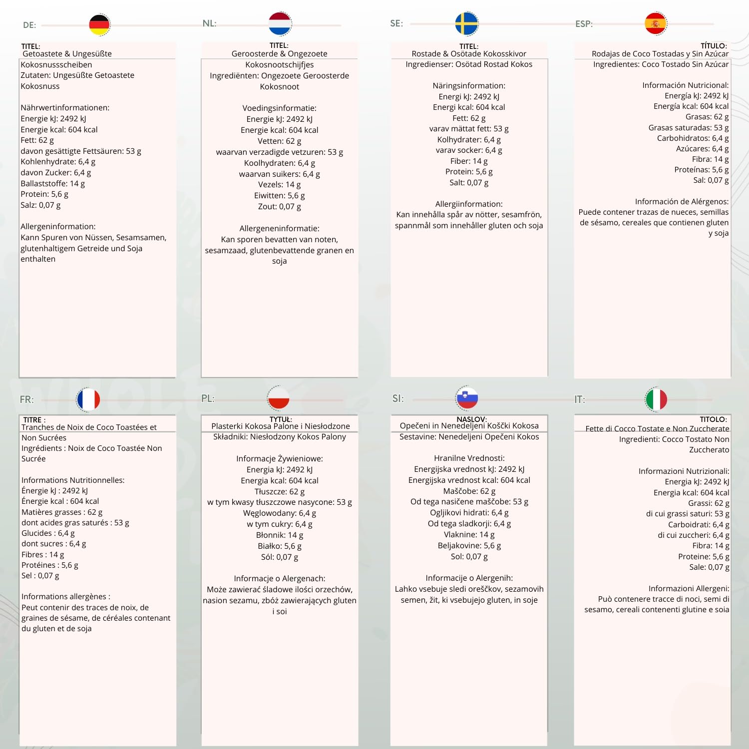 Wholefood Earth - Toasted and Unsweetened Coconut Slices (1 kg) 5