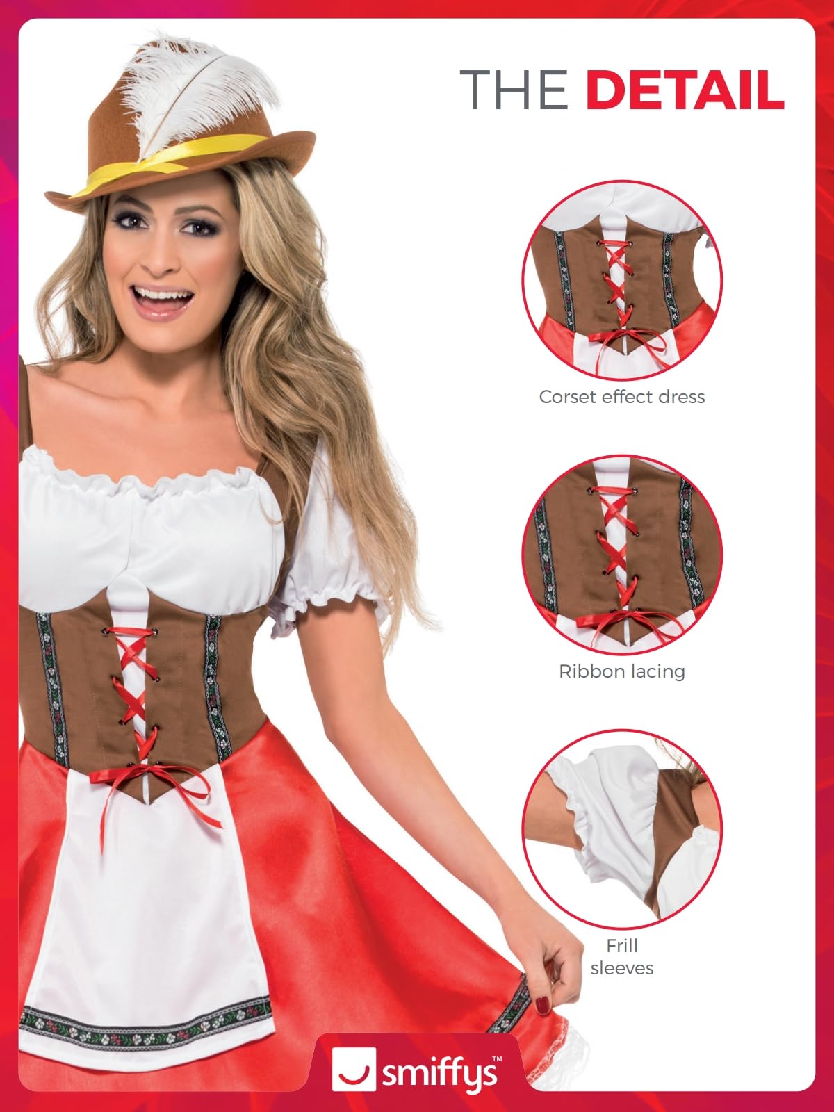 Smiffys Bavarian Wench Costume - Adult Size X1 6