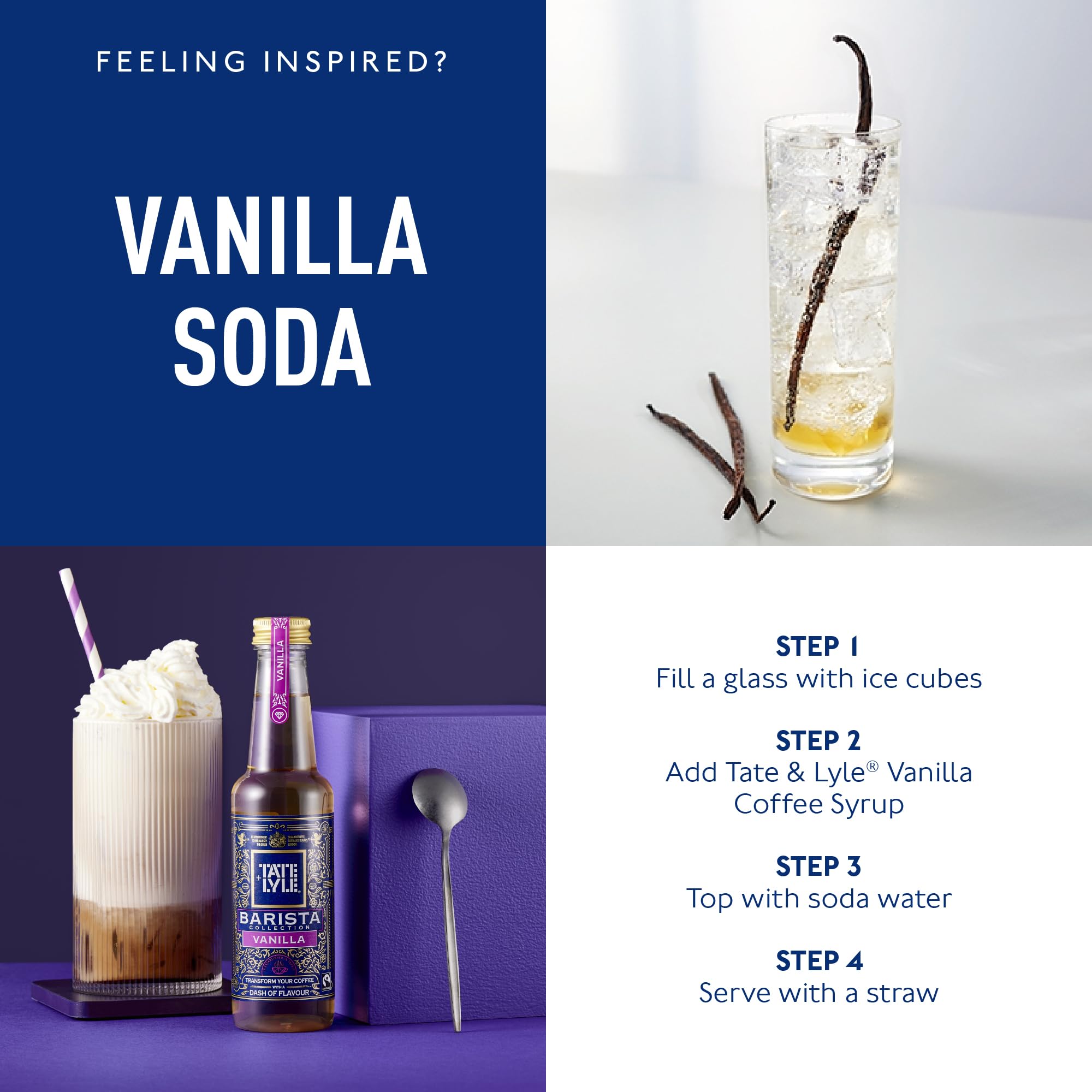 Tate & Lyle - Vanilla Coffee Syrup Fairtrade 750ml 8