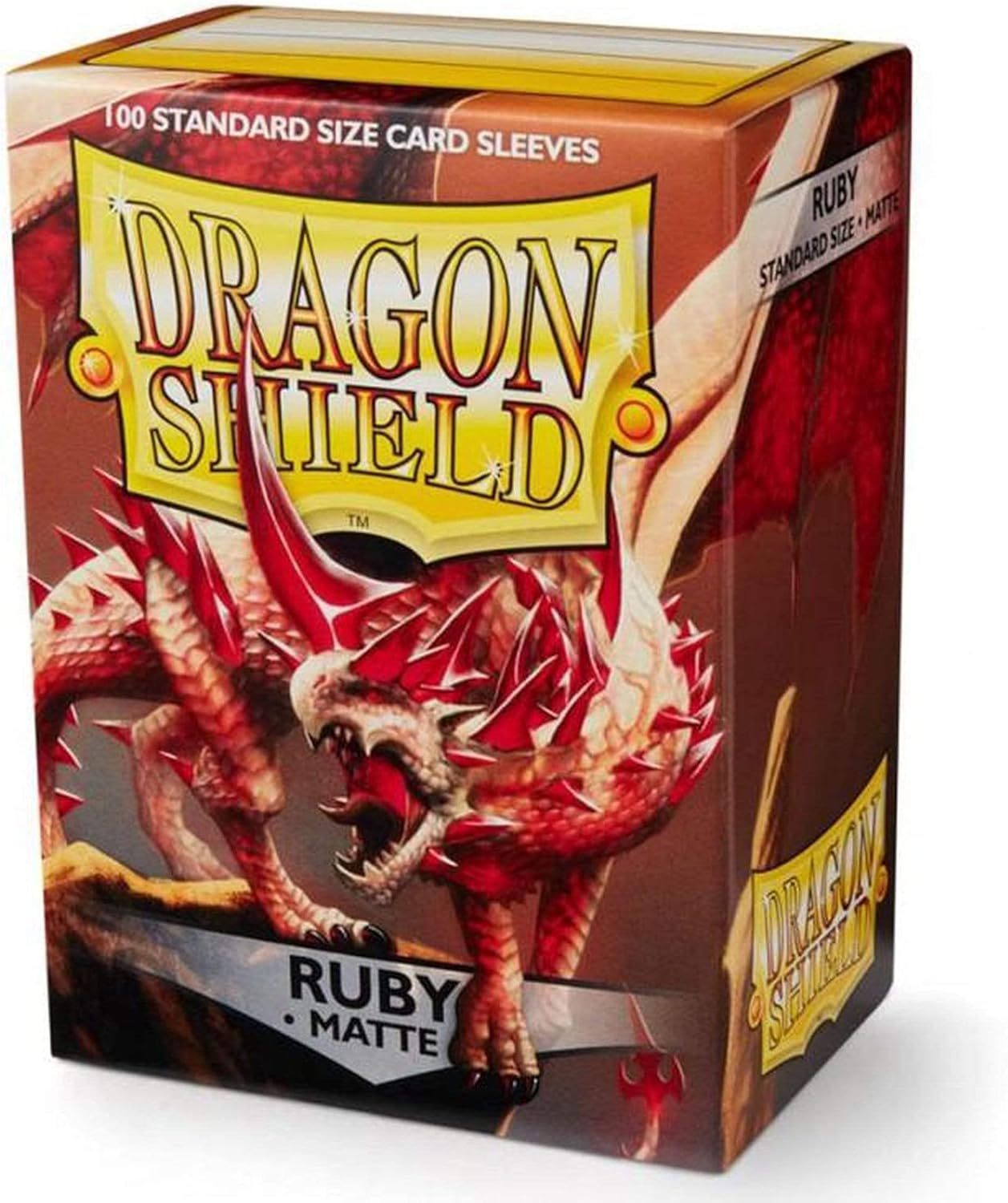 Dragon Shield Matte Standard Size Sleeves 100pk - Ruby, Multicoloured