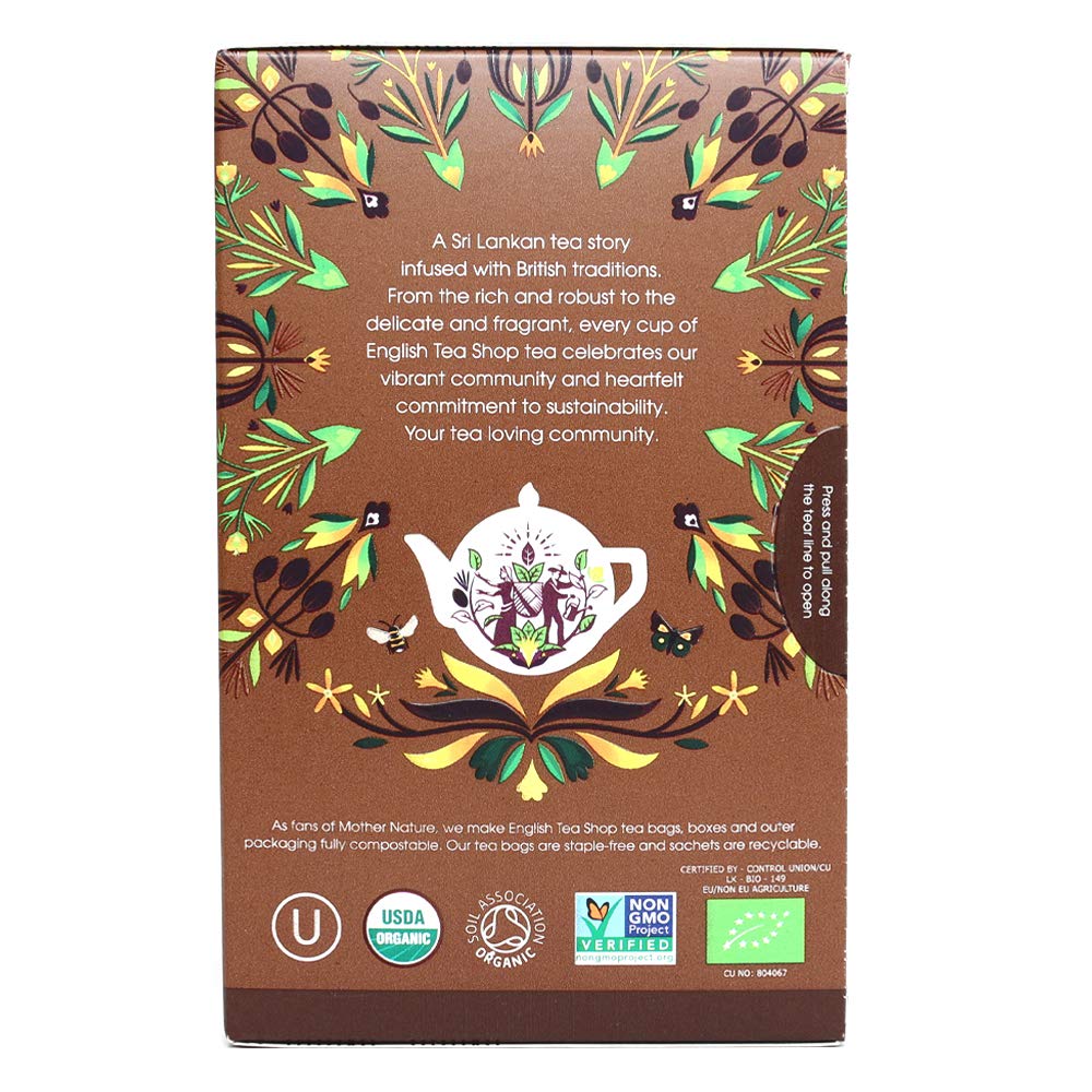 English Tea Shop Rooibos Cocoa & Vanilla Organic Tea - 20 Compostable Sachets 5