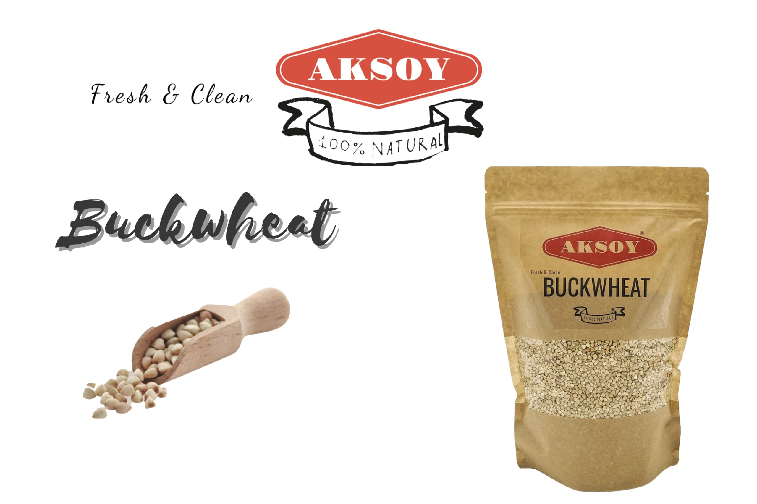 AKSOY Buckwheat 1.25KG Hulled Buckwheat Groats – Raw, Vegan, Non-GMO Whole Grain 6