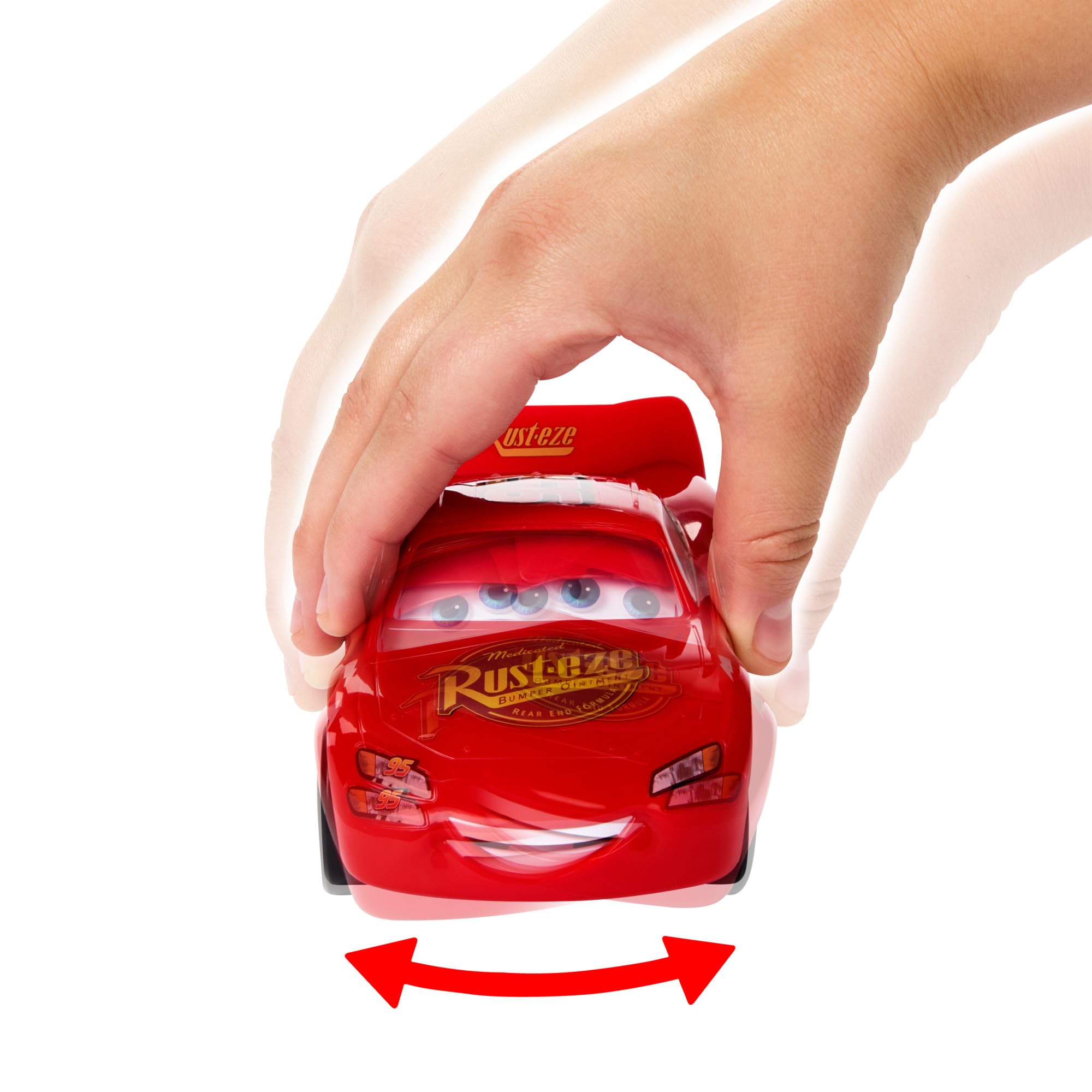 Disney and Pixar Cars Moving Moments Lightning McQueen Vehicle - Interactive Moving Eyes & Mouth, No Batteries Needed 6