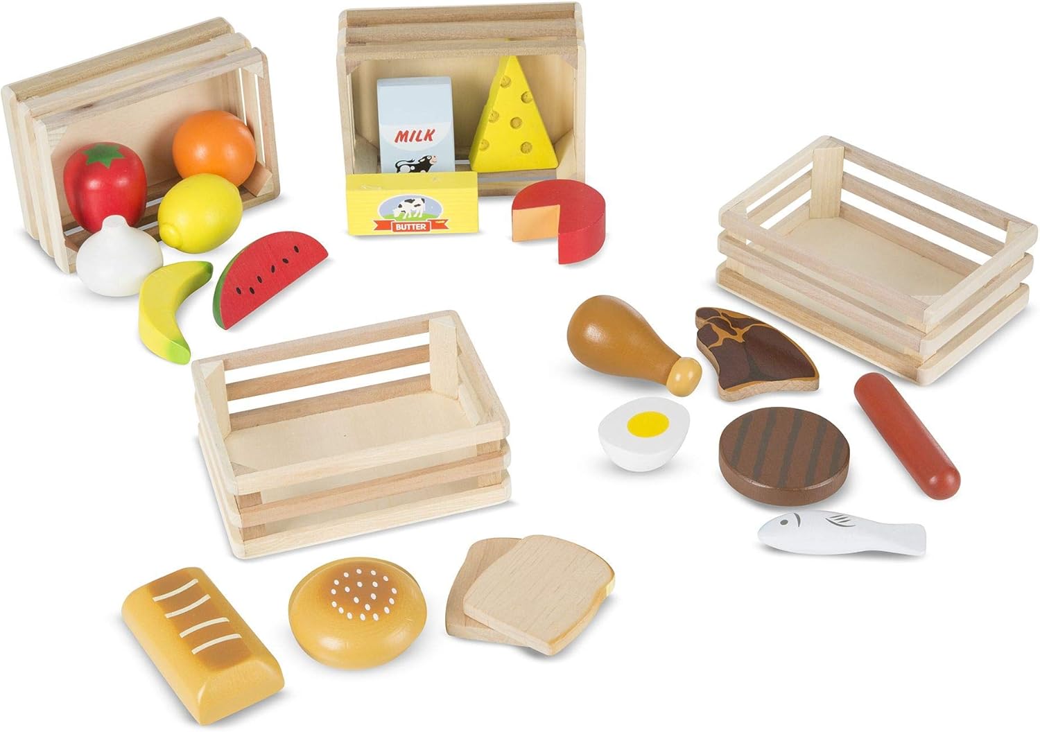Melissa & Doug Food Groups Wooden Play Food Set - Pretend Play & Educational Toy for Ages 3+ 3
