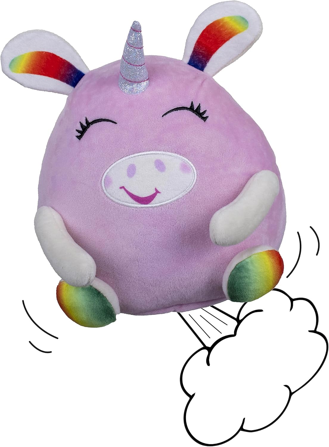 Windy Bums Unicorn Cheeky Farting Toy - Funny Plush with Sound & Movement, 6 Months+