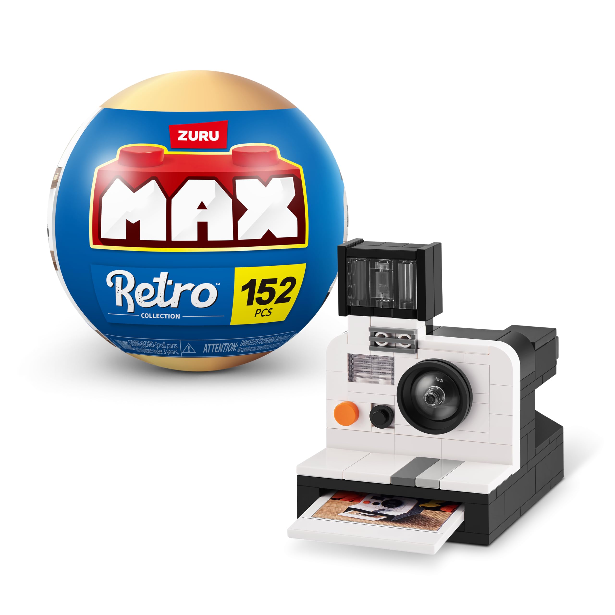 MAX Premium Retro Building Bricks - Retro Camera Building Set for Ages 3+