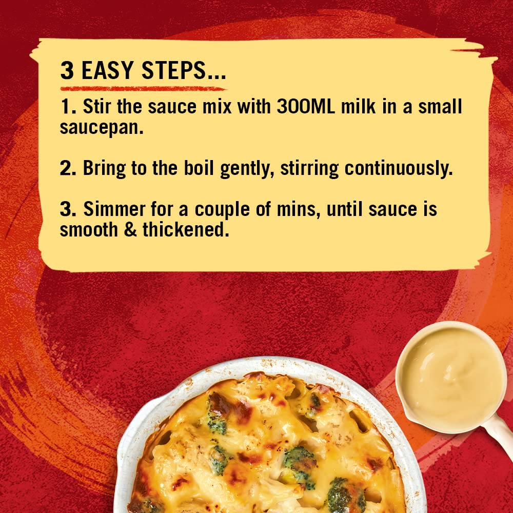 Schwartz Cheddar Cheese Sauce Mix - 38g Packet | Serves 4 | Pack of 12