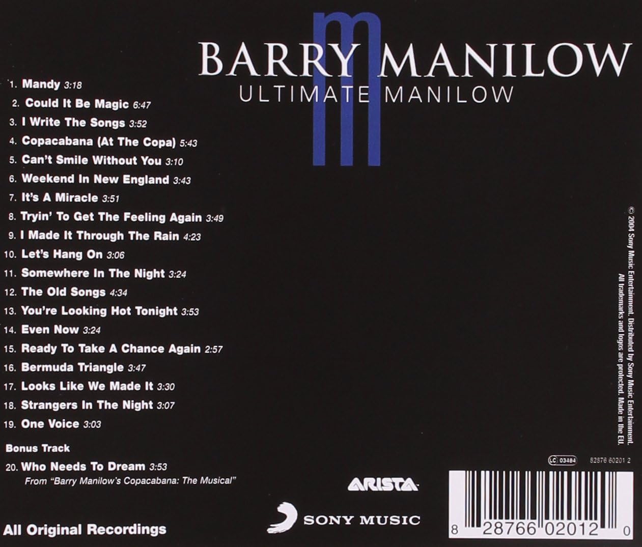 Barry Manilow - Ultimate Manilow Audio CD