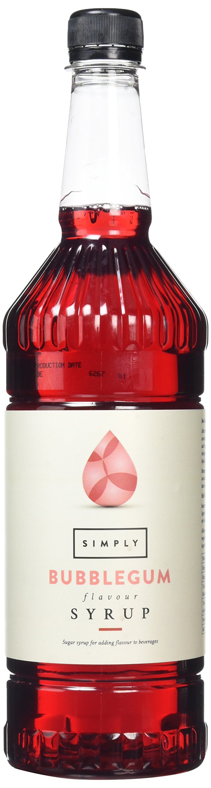 Simply Bubblegum Syrup - Vegan, Nut Free Flavoring | 1L Liquid | Pink