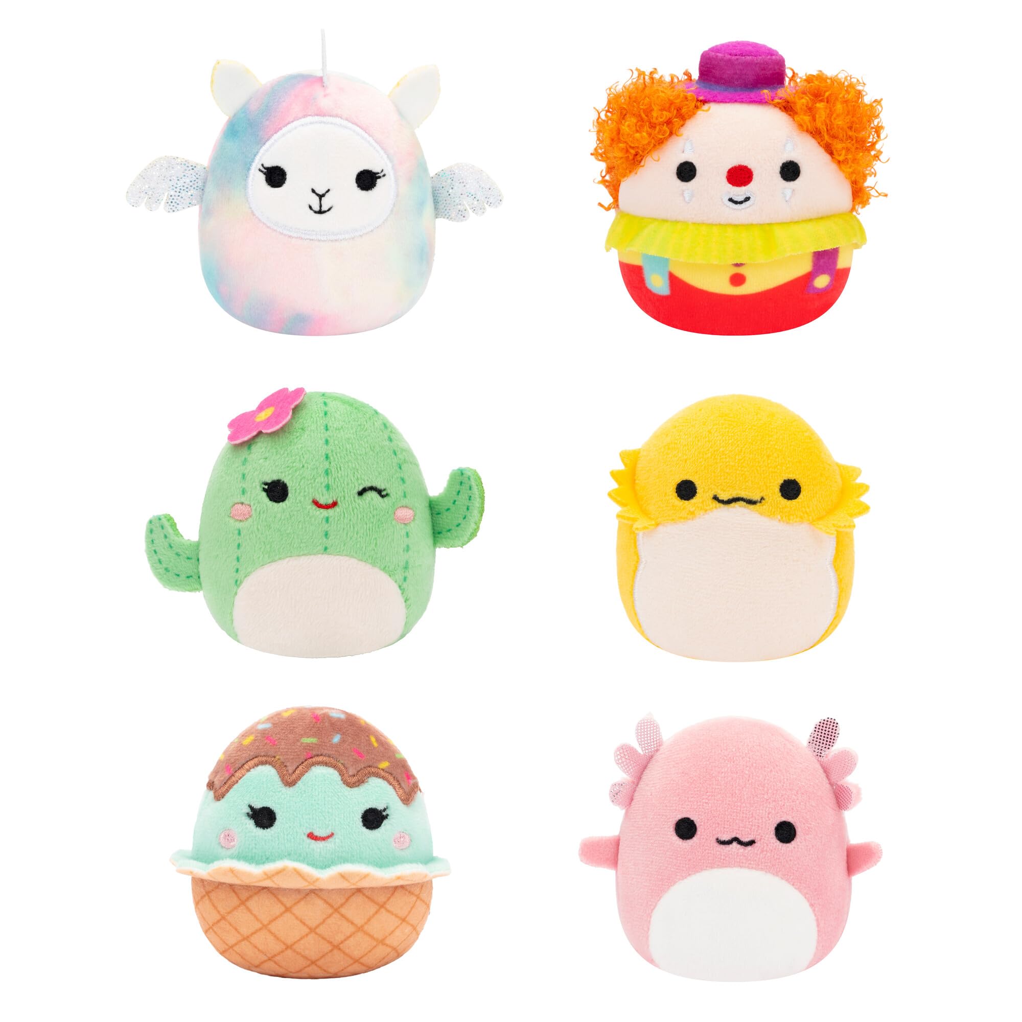 Squishmallows Micromallows 6-Pack – Mini Plush Collection with Archie, Bimbi, Lucy-May, Maritza, Maya, Rodry