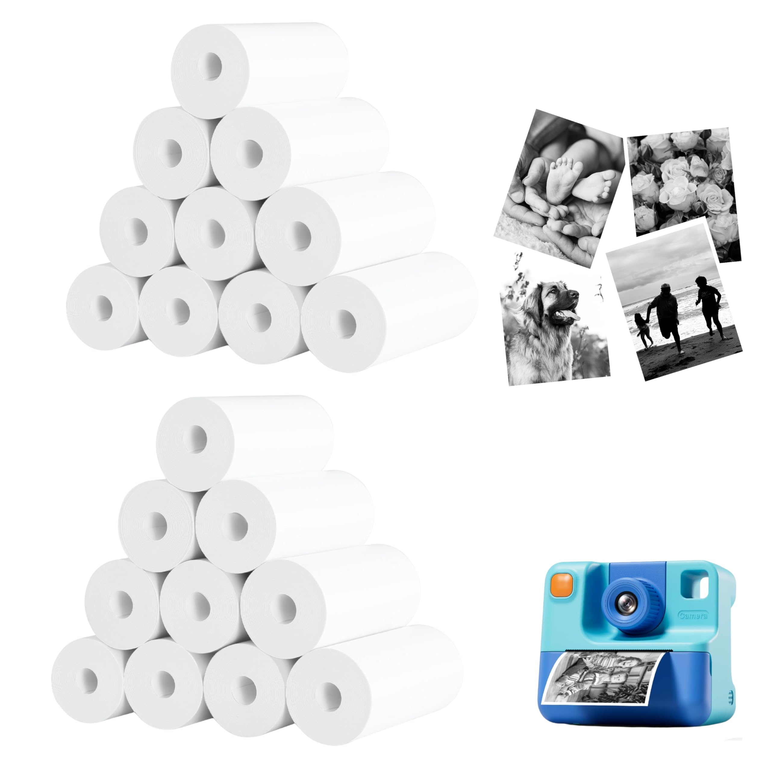 Double Dragon Thermal Paper Rolls - 20 Pack, 57x25mm, 10-Year Image Life | BPA-Free