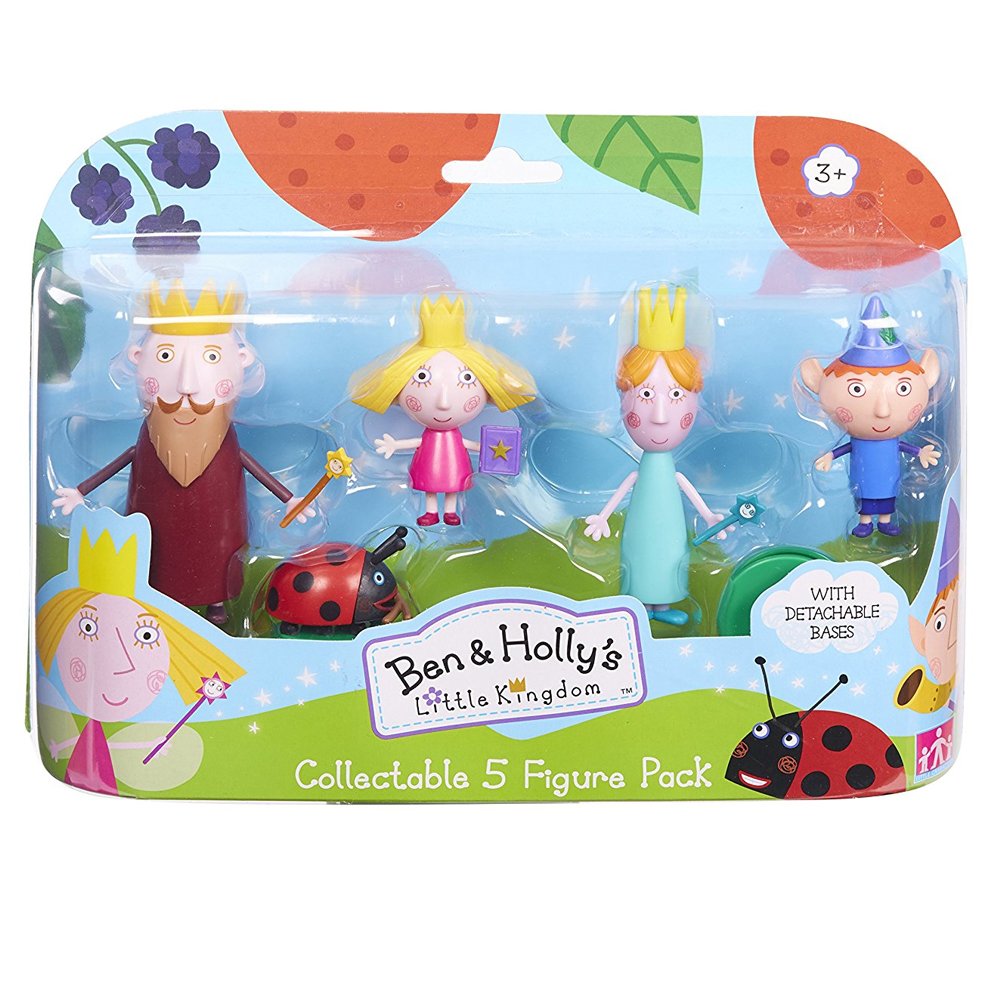 Ben & Holly Five Figure Pack - 5 Collectible Characters with Removable Bases