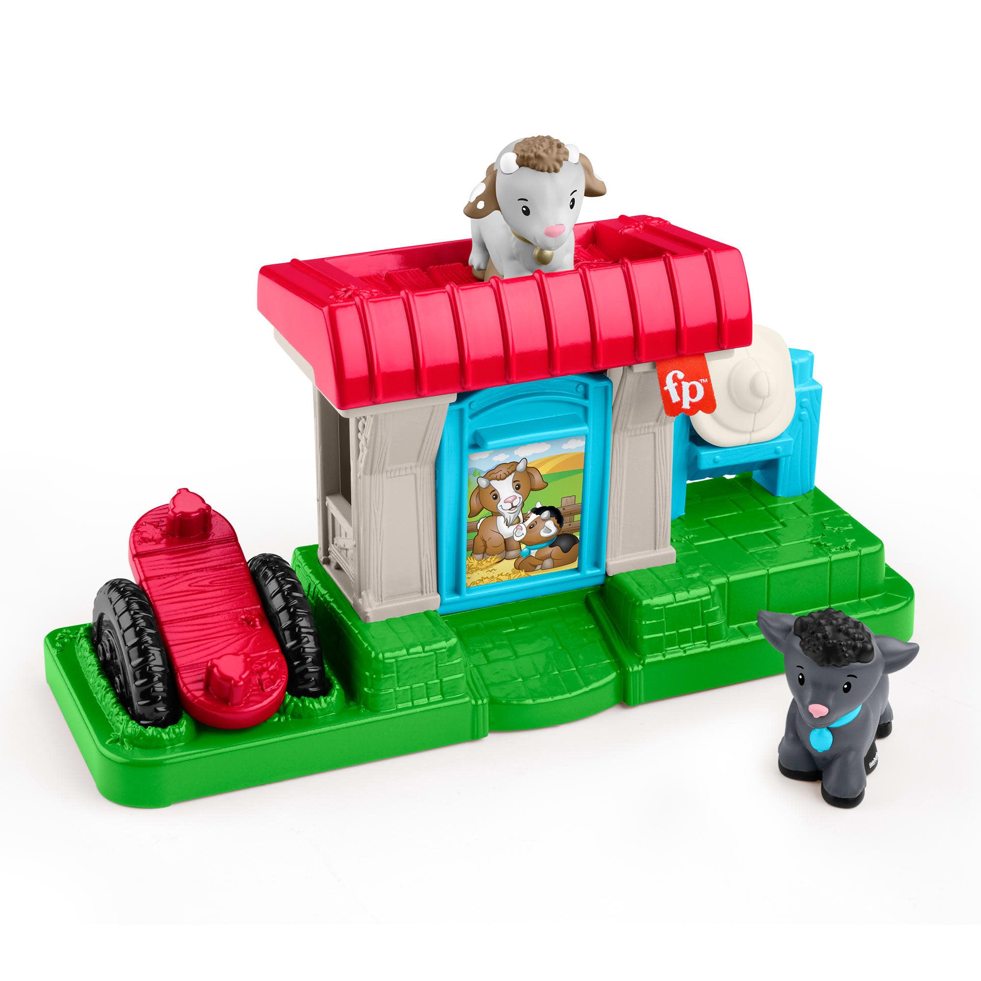 Fisher-Price Little People Feed & Play Goat Yard Playset - Farm-Themed Toddler Toy with Interactive Features