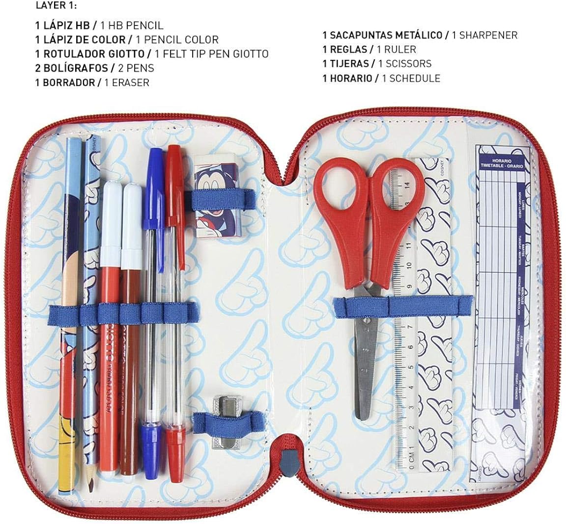 Cerdá Mickey Mouse Federmäppchen mit drei Fächern (CRD-2100003041) 4