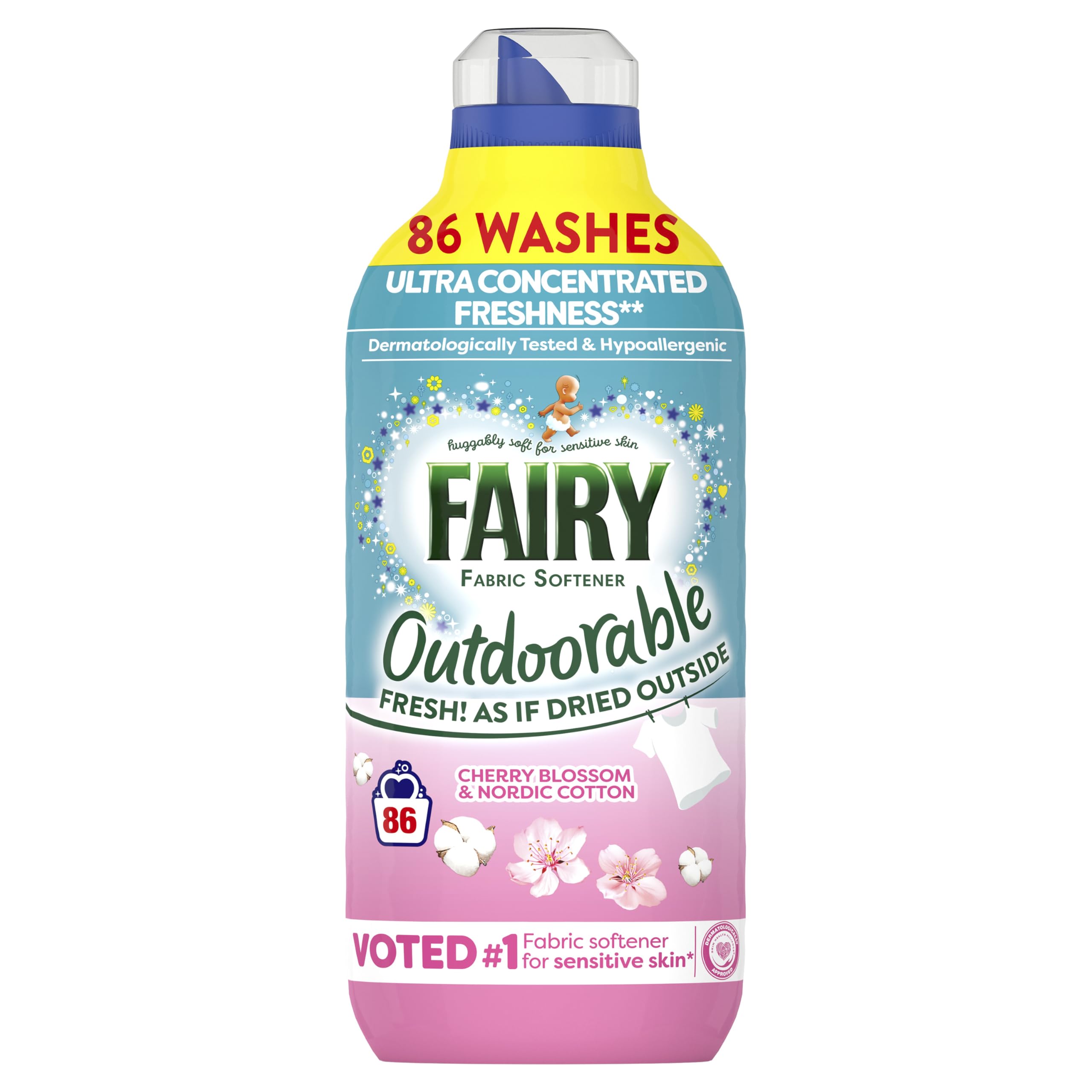 Fairy Outdoorable Liquid Fabric Softener - Cherry Blossom & Nordic Cotton Scent | 1.2L