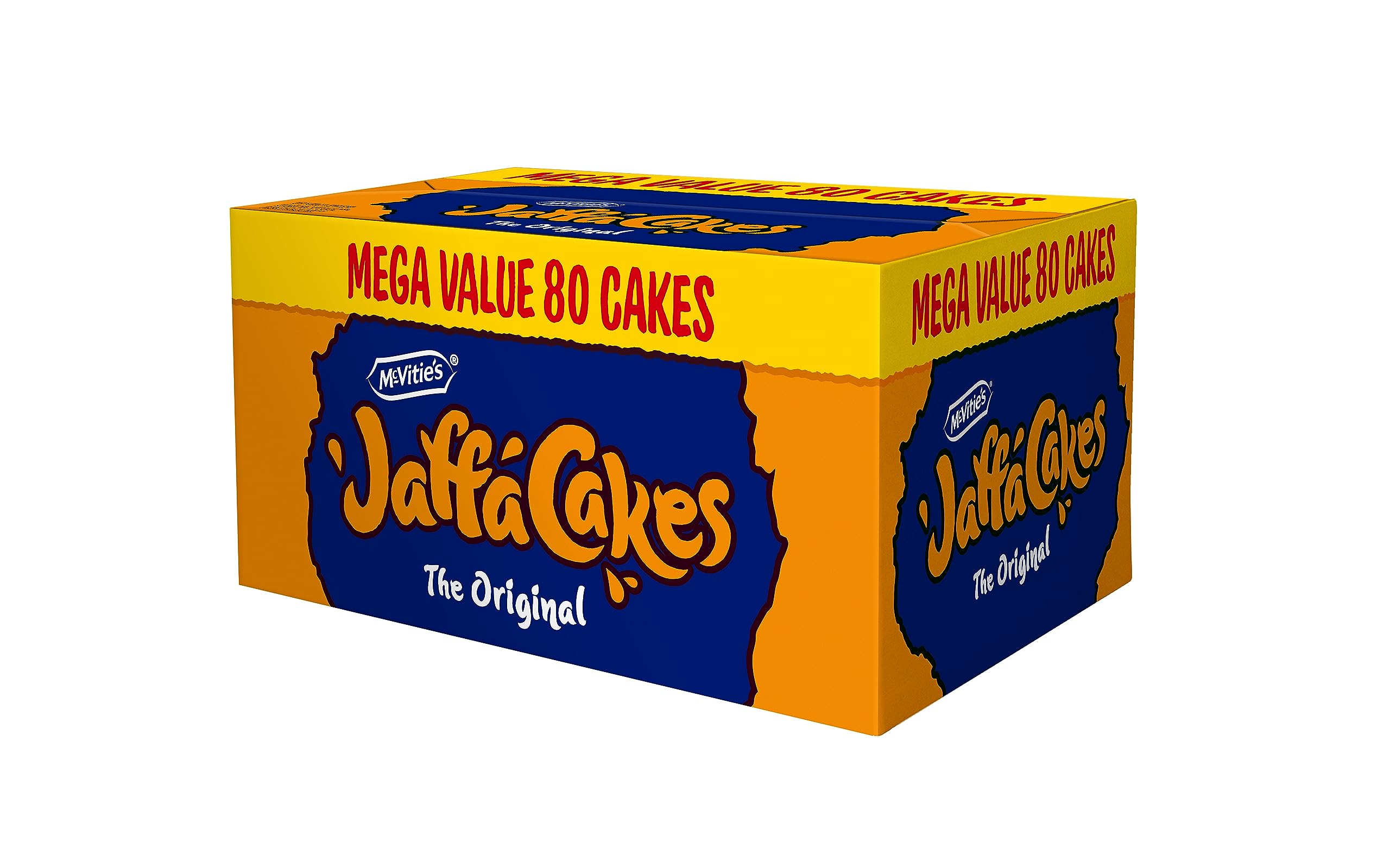 McVitie's Jaffa Cakes - Mega Box Value Pack 80 Count (4 Packs of 20) | Chocolate Orange Sponge