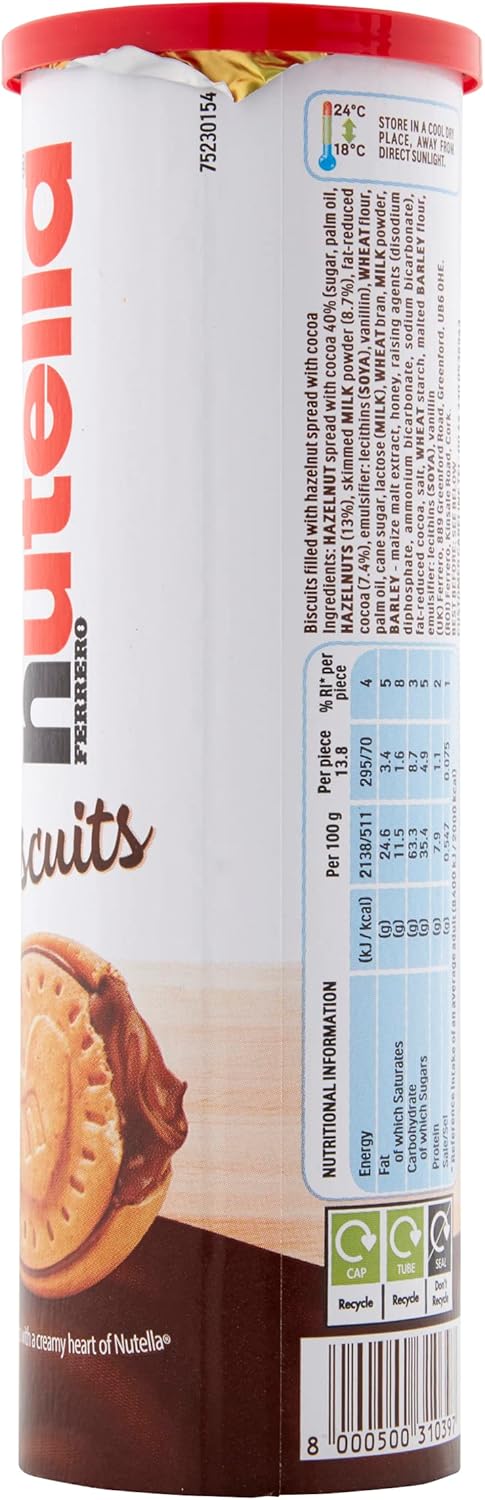 Nutella - Chocolate Biscuits with Creamy Hazelnut Filling, 166g